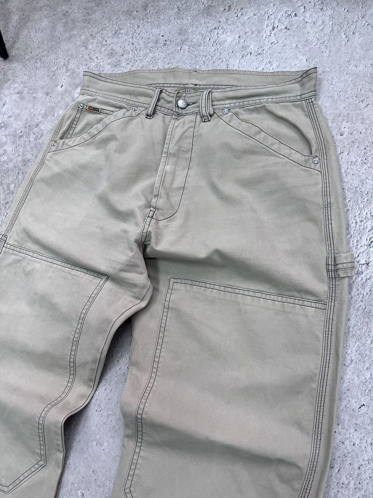 Carhartt × Diesel Vintage retro carpenter cargo diesel corduroy pants baggy Size US 31 - 4 Thumbnail