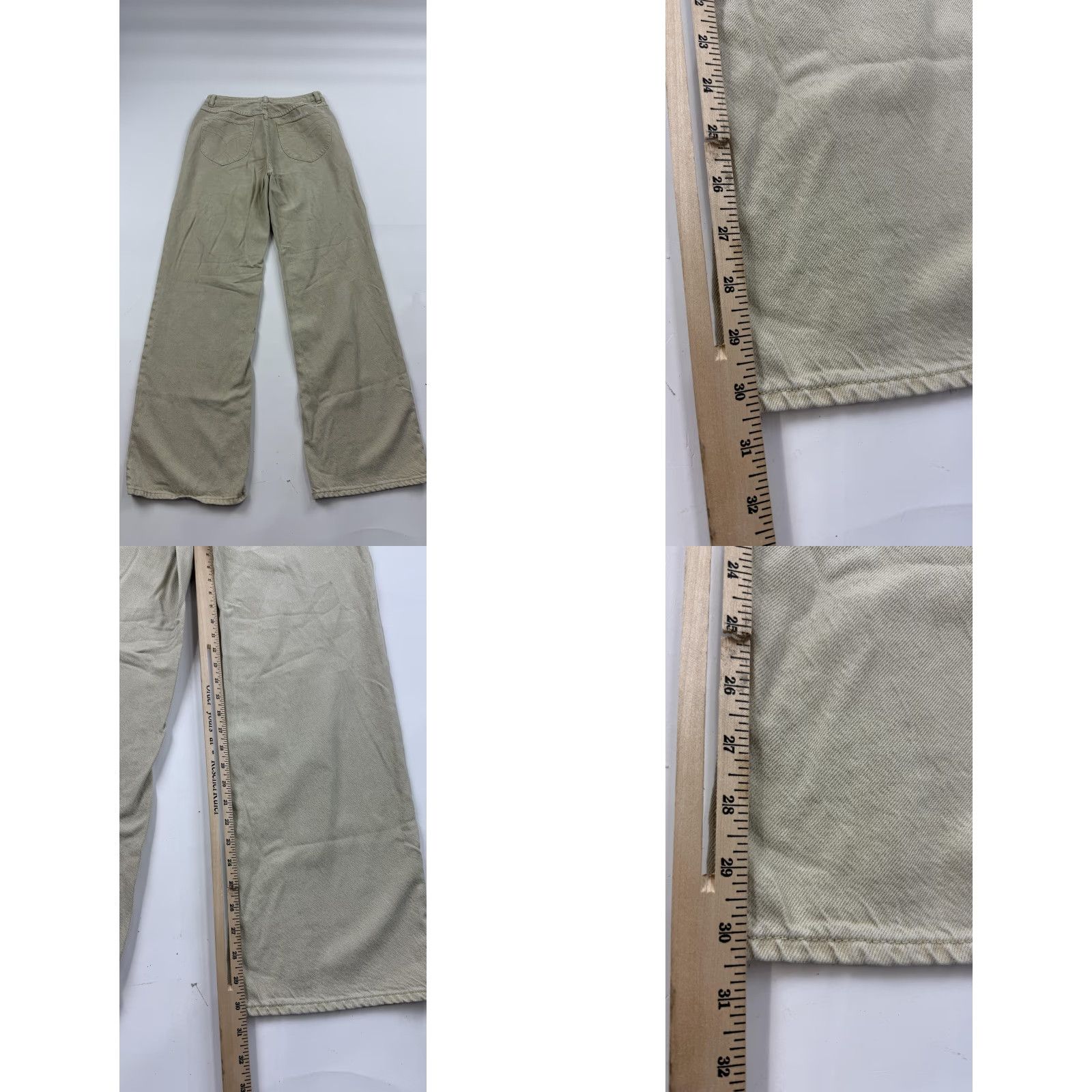 Rolla's VINTAGE Rolla's Heidi Jeans Womens 29 Aussie 11 Khaki High Rise Loose Straight Wide Leg Denim Size 29" - 8 Thumbnail