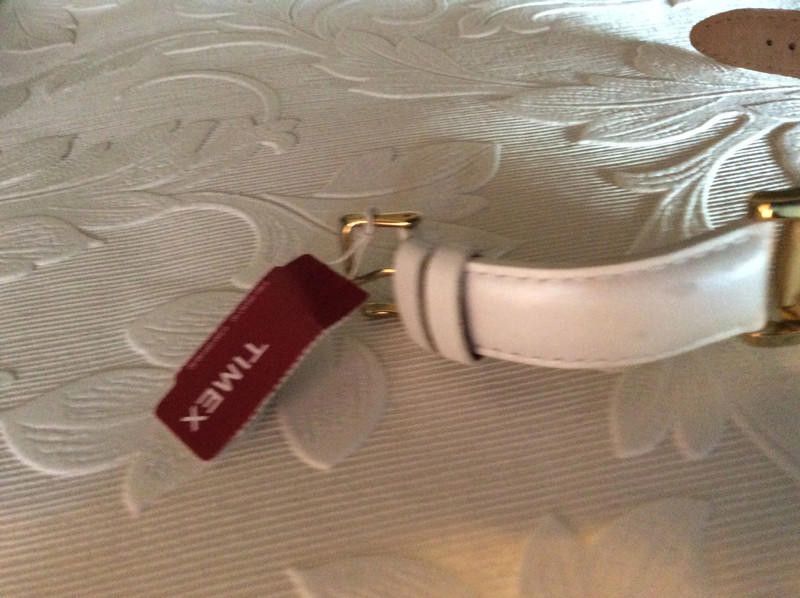 Timex Timex ladies white dial leather strap watch Size ONE SIZE - 7 Thumbnail