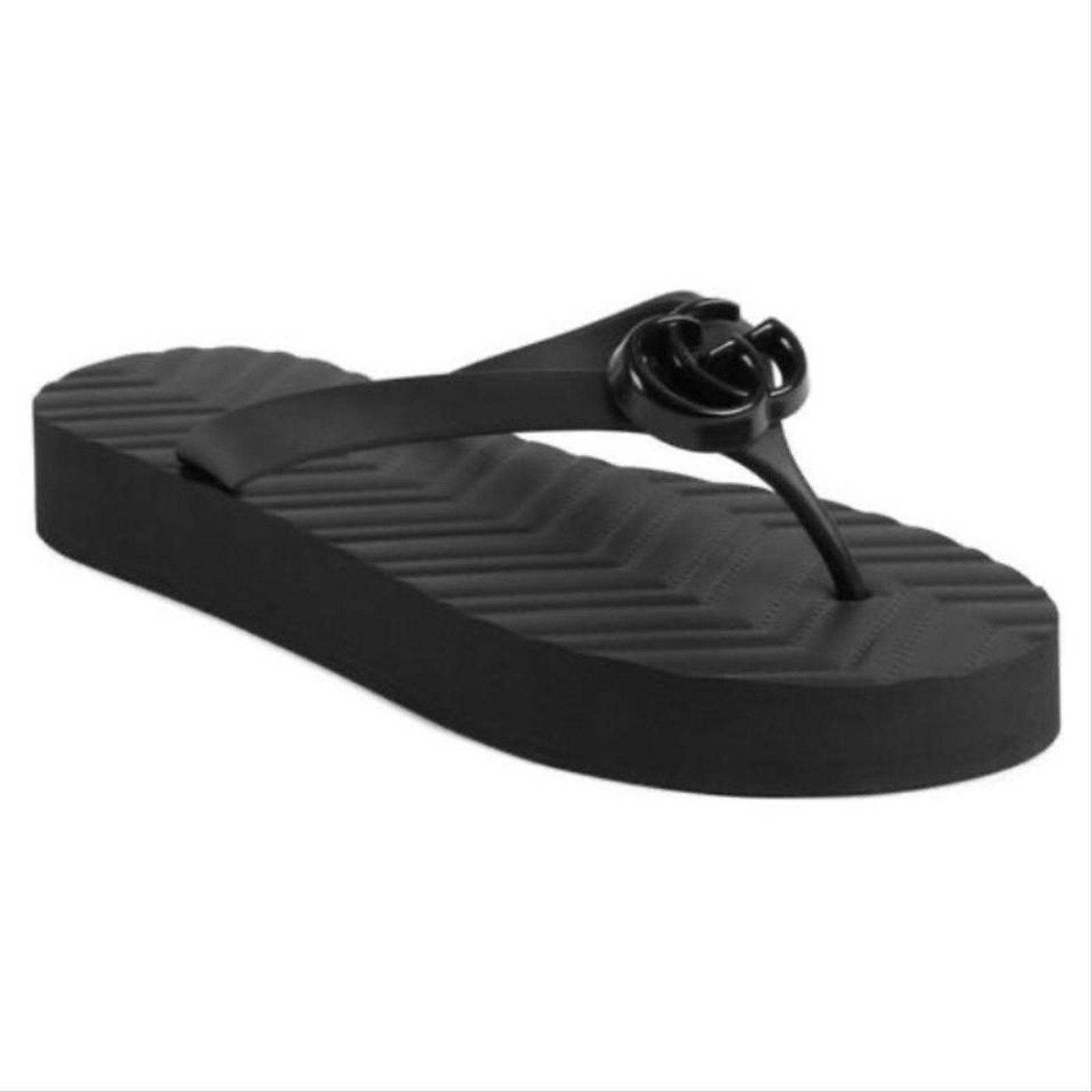 Gucci GUCCI Marmont GG Pascar logo rubber flip flops sandals Size US 12 / IT 42 - 2 Thumbnail