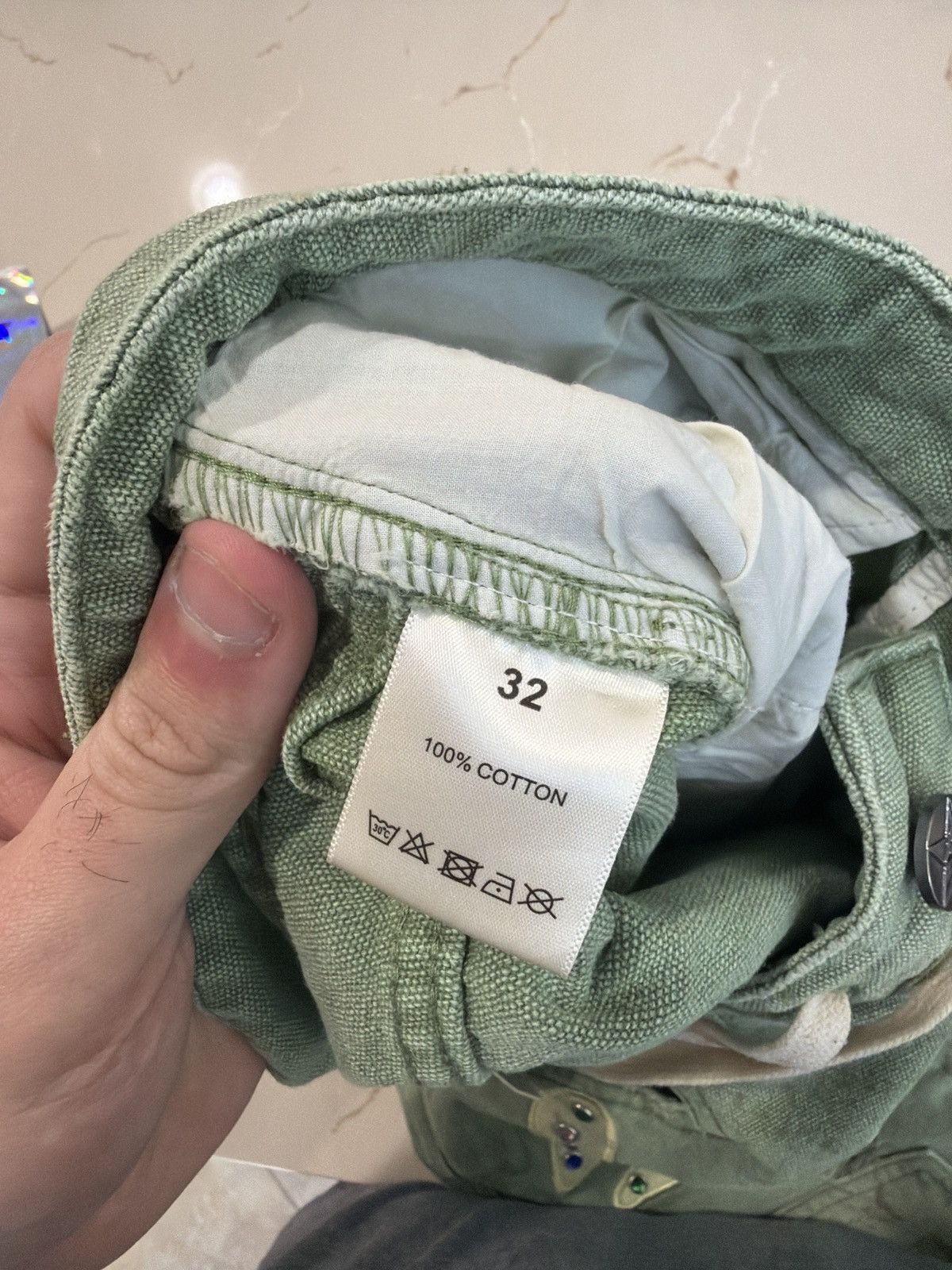 Vale Vale Forever Green Skittle Jorts – Rhinestone 32 New Size US 32 / EU 48 - 7 Thumbnail