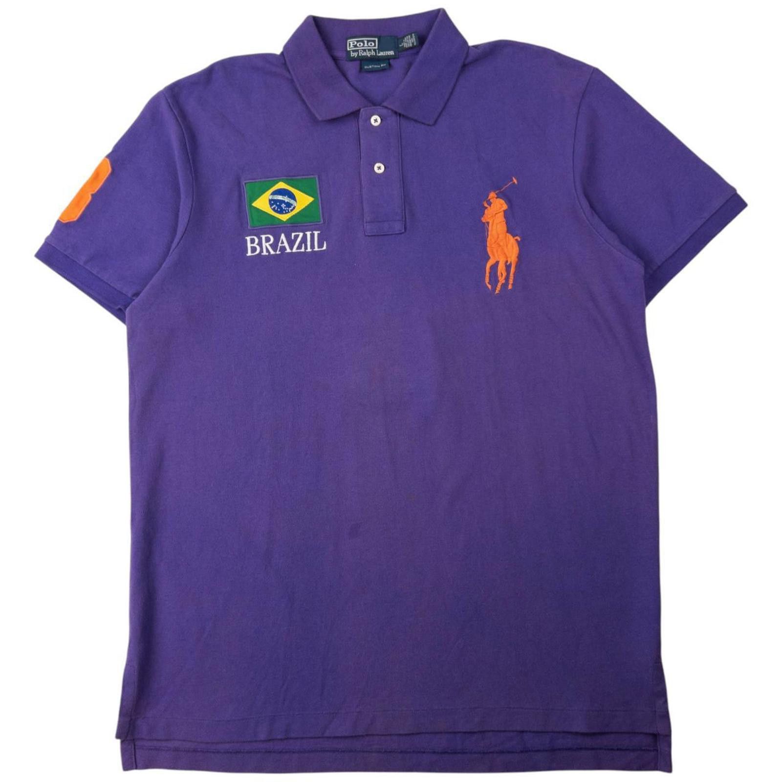 Vintage Polo Ralph Lauren Brazil Polo Shirt Size L