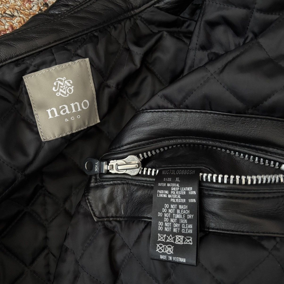 Japanese Brand Nano Universe & Co single sheepskin leather rider jacket Size US L / EU 52-54 / 3 - 4 Thumbnail