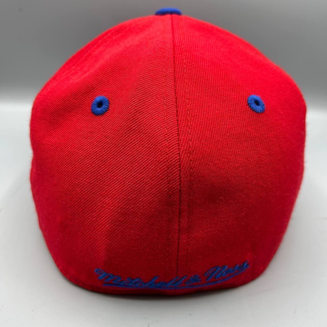 Mitchell & Ness Philadelphia 76ers Hat Men 7 1/4 Red NBA Fitted Cap Wool New Size ONE SIZE - 8 Thumbnail