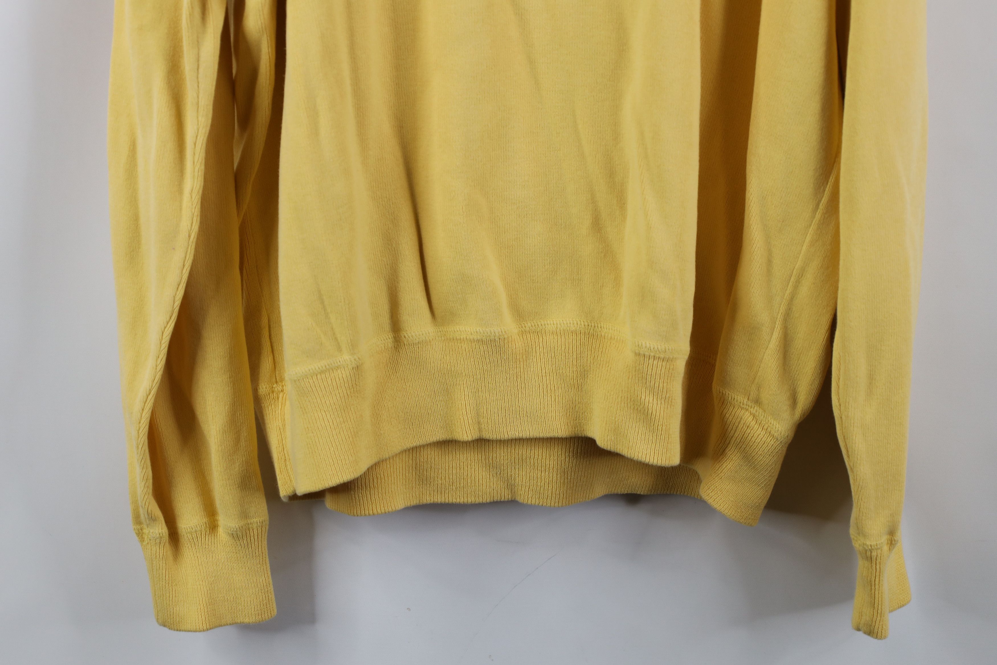 Ralph Lauren Vintage 90s Ralph Lauren Cotton Ribbed Knit Sweater Yellow Size US L / EU 52-54 / 3 - 13 Thumbnail