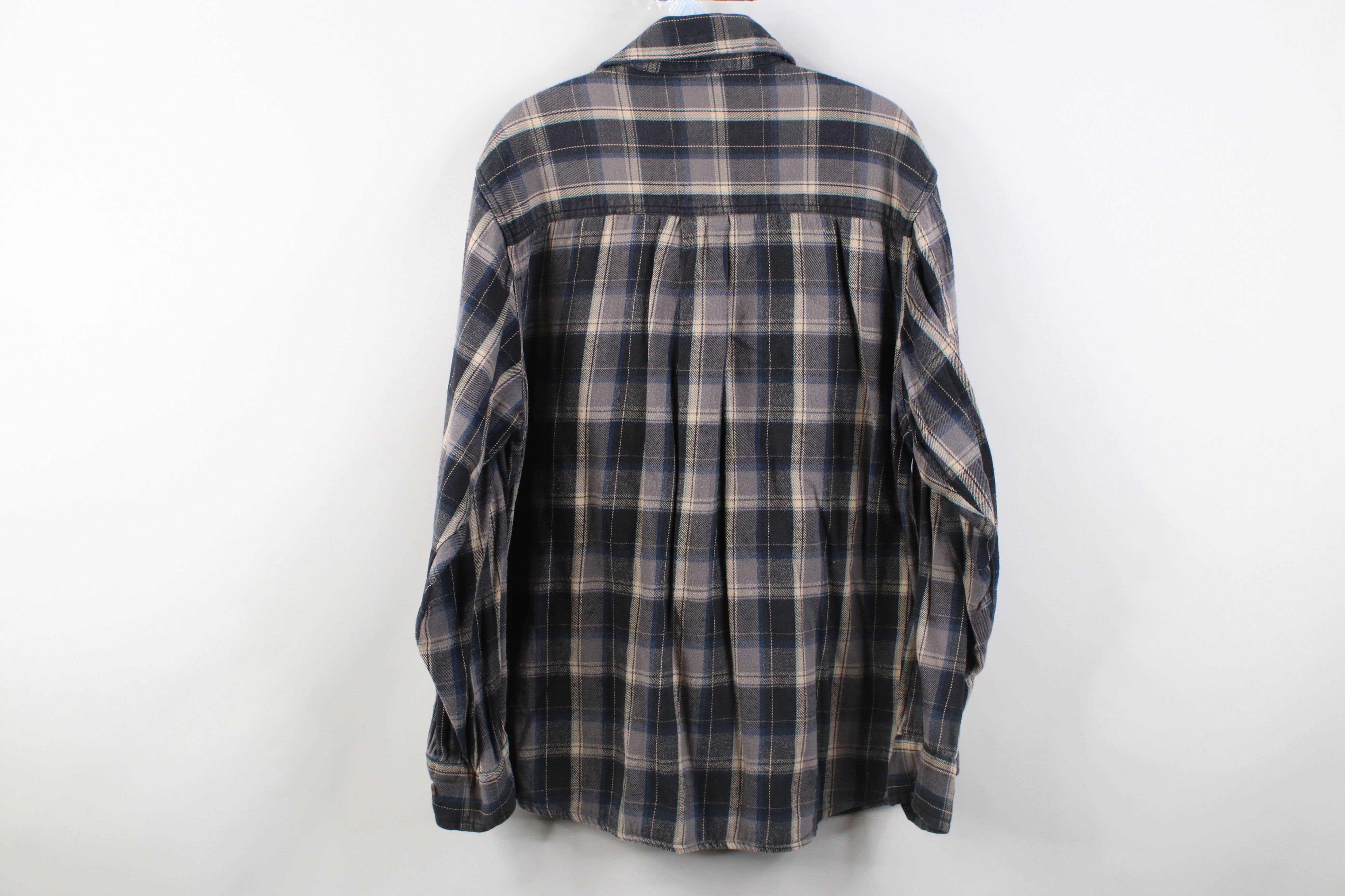 Vintage Vintage 90s Y2K Streetwear Heavy Flannel Button Shirt Plaid Size US L / EU 52-54 / 3 - 9 Thumbnail