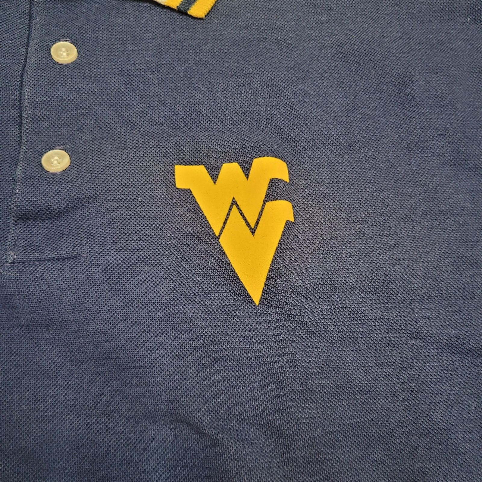 Vintage VTG 80s West Virginia WVU Mountaineers Polo Shirt Small USA Size US S / EU 44-46 / 1 - 3 Thumbnail