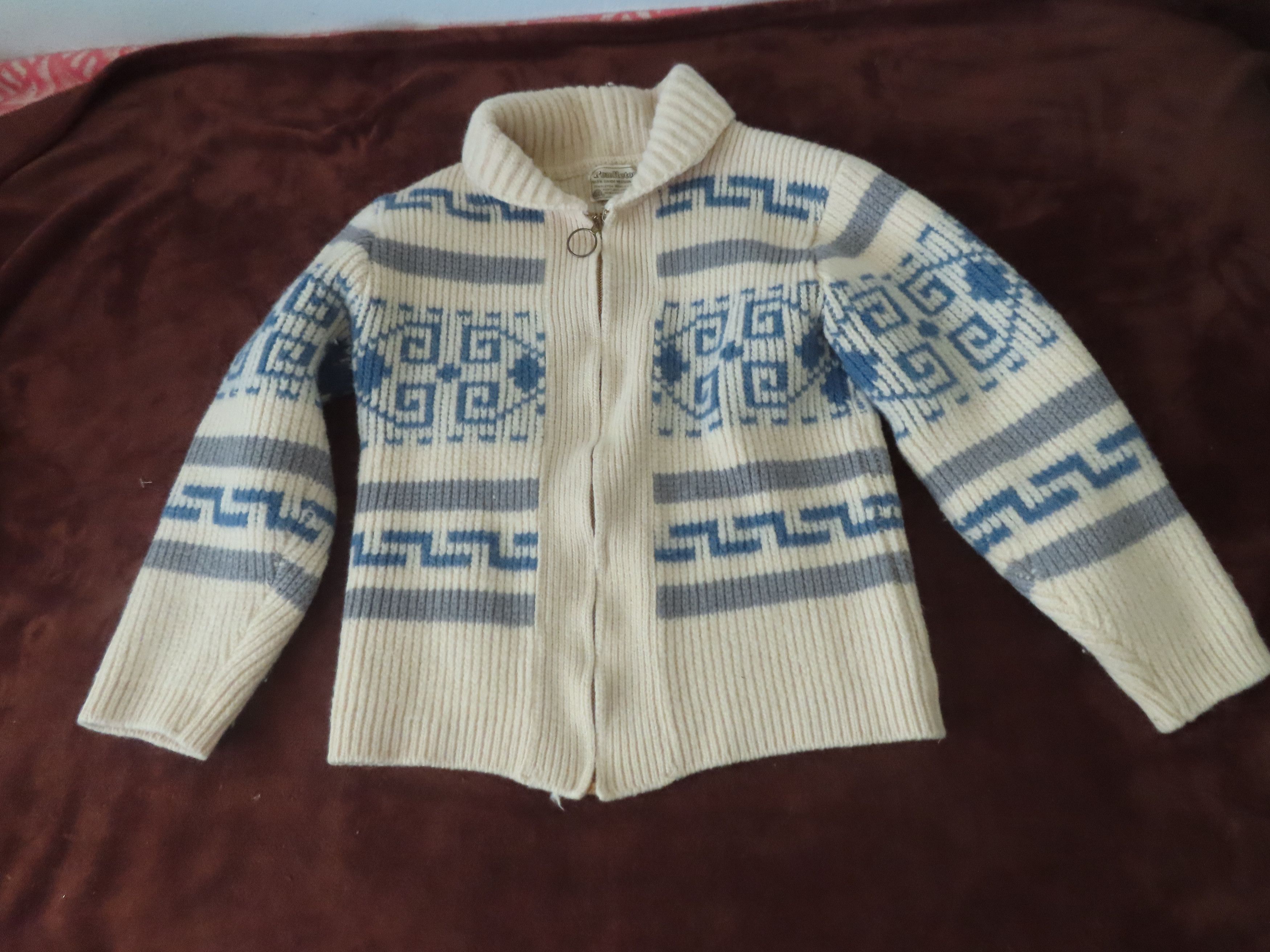 Pendleton × Vintage VTG 70s Mens Pendleton USA Sweater Jacket Lebowski Cowichan Size US M / EU 48-50 / 2 - 1 Thumbnail