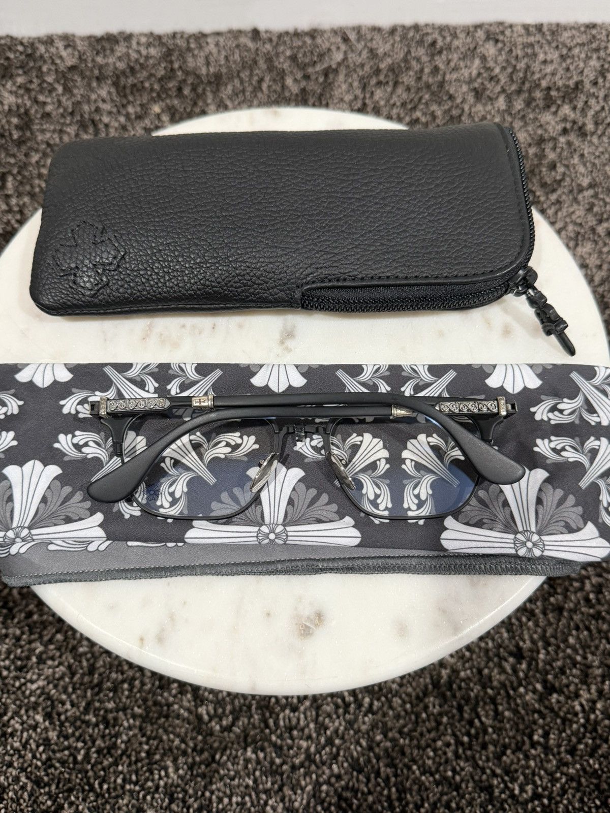Chrome Hearts Chrome Hearts Vertical Smile II Black/Silver Glasses Size ONE SIZE - 3 Thumbnail