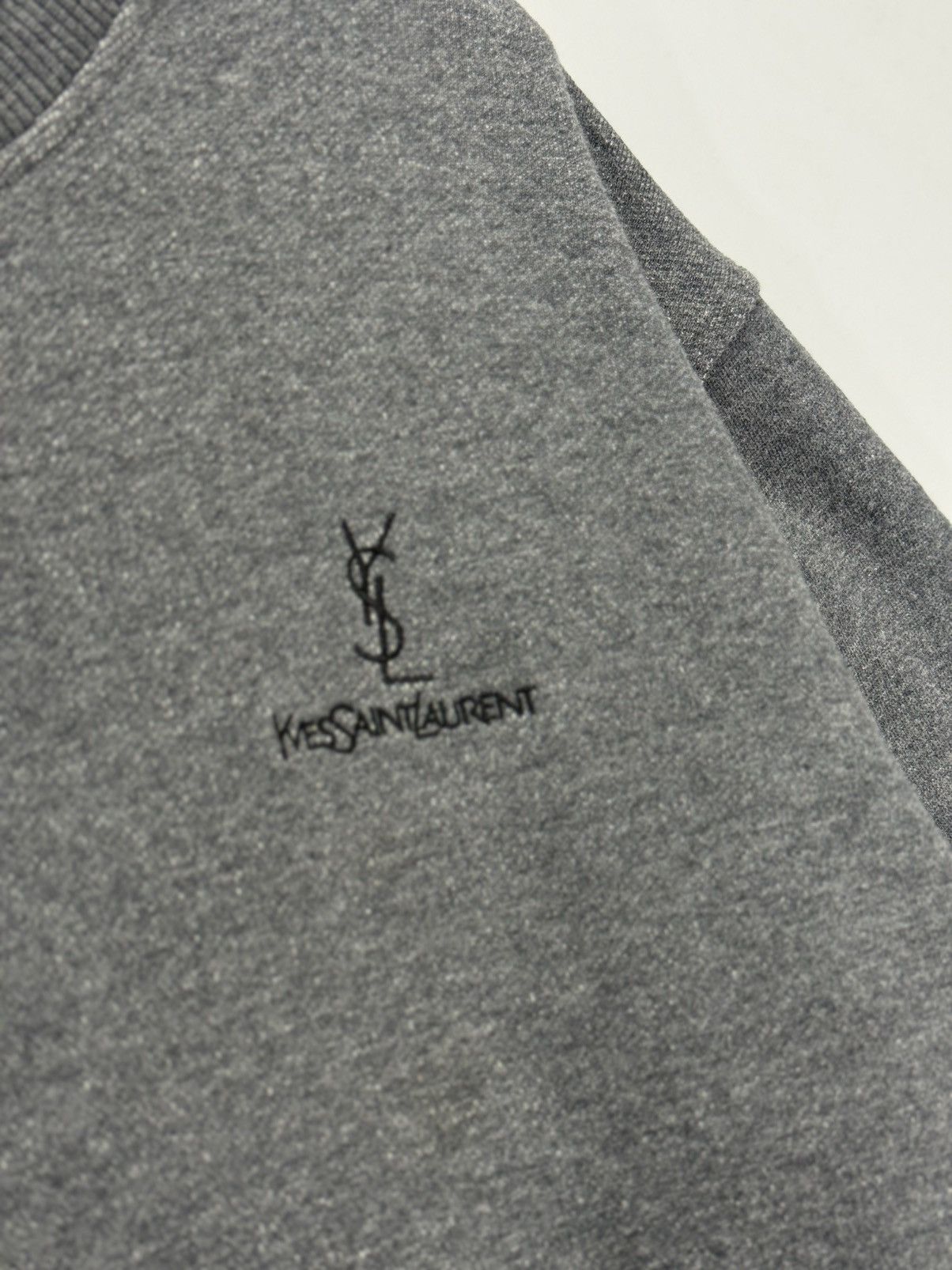 Yves Saint Laurent 🔥 YvesSaintLaurent YSL Embroided Spellout Logo Sweatshirt -M Size US S / EU 44-46 / 1 - 4 Thumbnail