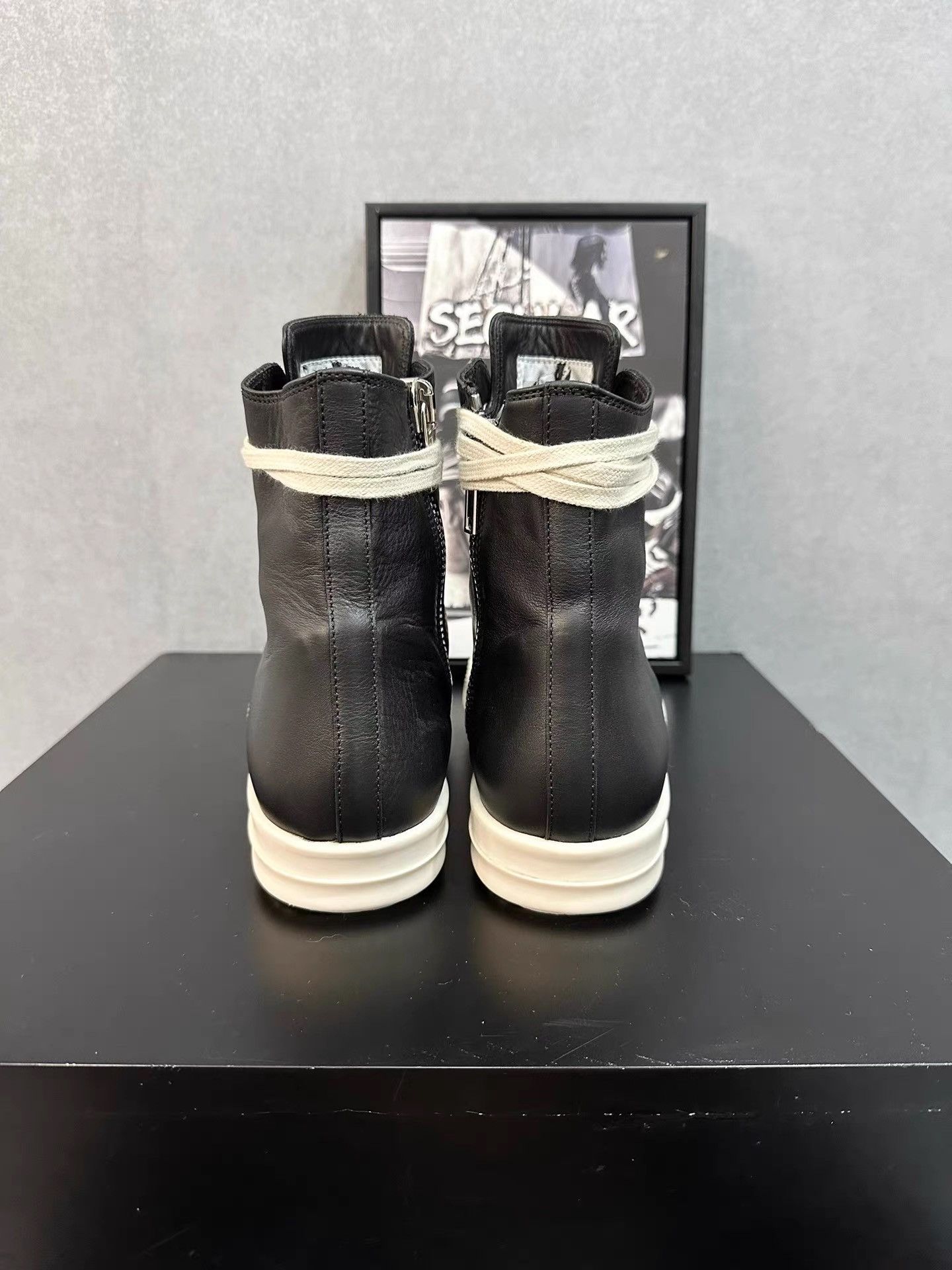Rick Owens Rick Owens Mainline Leather "Big Converse" K34 Size US 6 / IT 36 - 7 Thumbnail