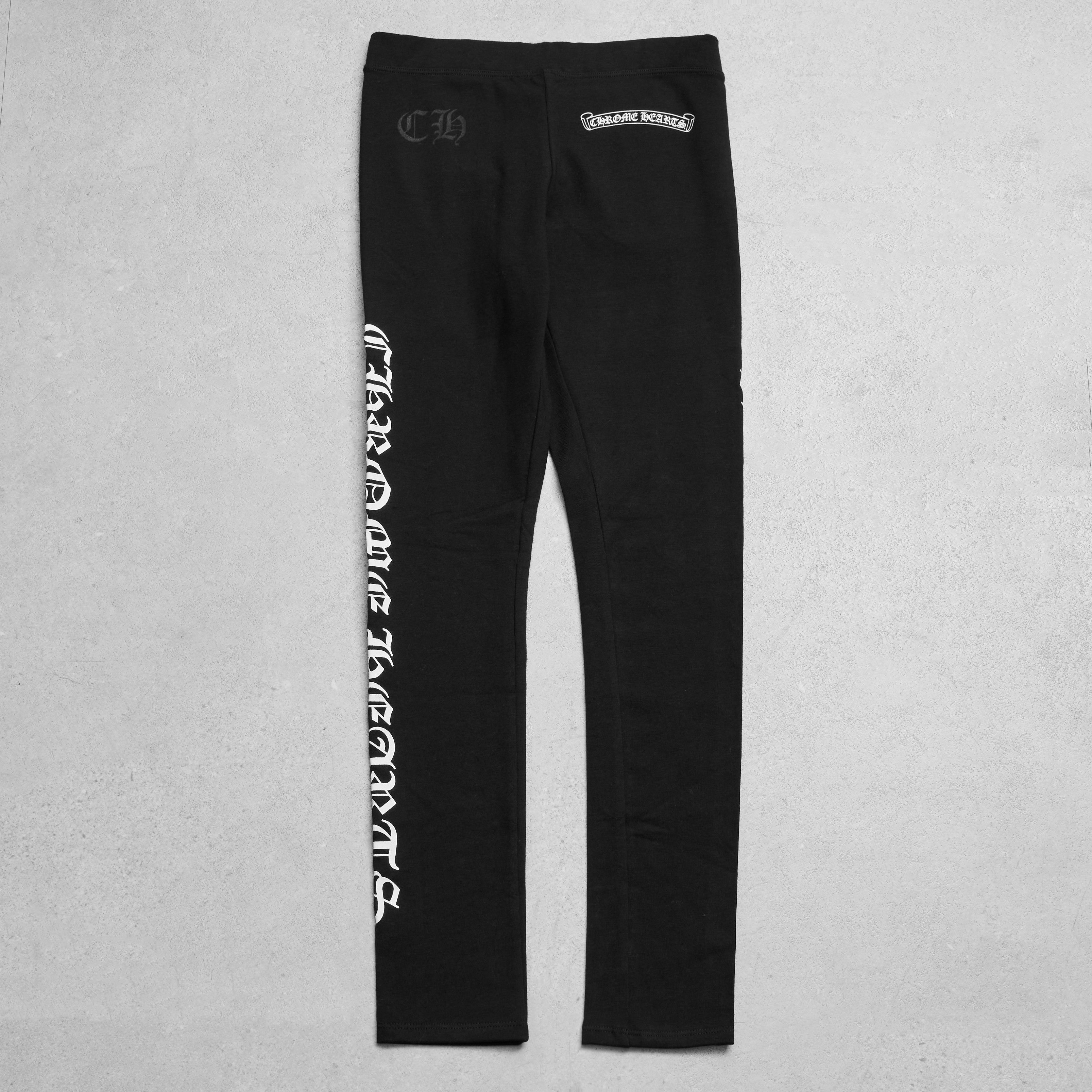 CHROME HEARTS Scroll White Print Leggings