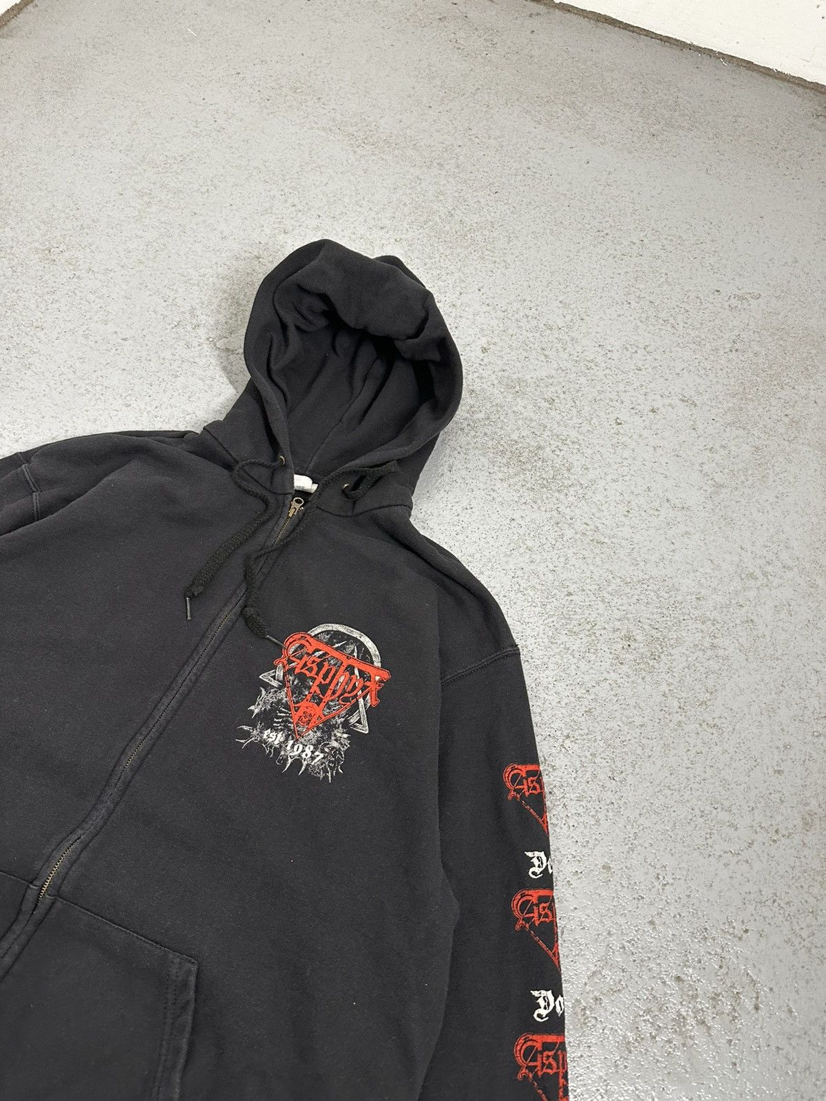Band Tees Asphyx Death Doom Divison Rock Zip Hoodie Size US XL / EU 56 / 4 - 4 Thumbnail