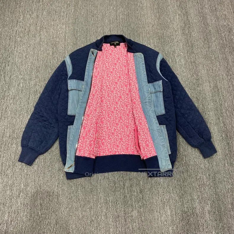 Chanel Chanel Diamond buckle denim stitching cotton jacket Size XXS / US 00 / IT 34 - 4 Thumbnail