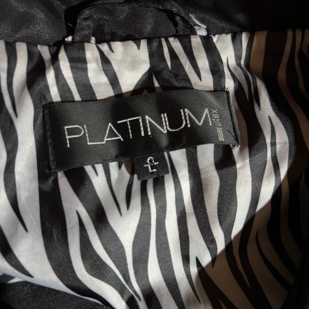 Other Platinum Utex Belted Midi Coat L Winter Outerwear Animal Print City Explorer Size L / US 10 / IT 46 - 8 Thumbnail