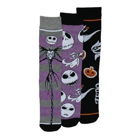 Designer Disney Nightmare Before Christmas Mens 3 Pack Crew Socks Siz Size ONE SIZE - 1 Thumbnail