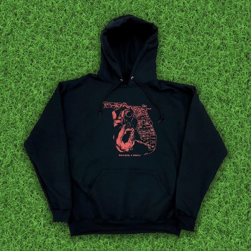 Half Evil Half Evil X Pouya Collab Florida Rap Hoodie Size US L / EU 52-54 / 3 - 1 Thumbnail