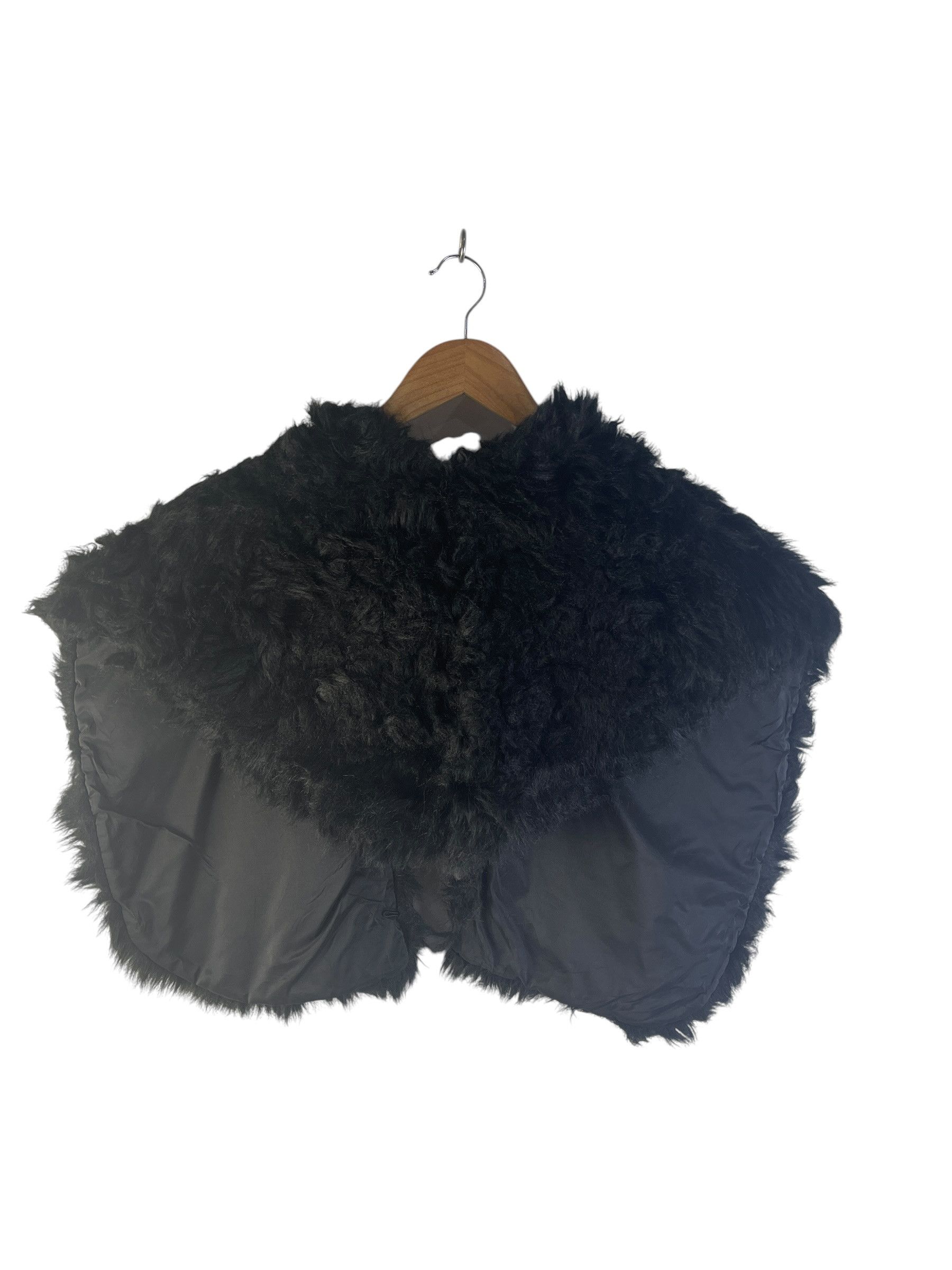 Comme des Garcons Comme des Garçons Faux Fur Cropped Cape Bolero Jacket Black Size ONE SIZE - 3 Thumbnail