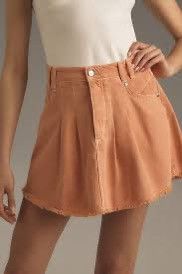 Anthropologie Anthropologie Pilcro Pleated Coral Mini Skirt Size 6 Size 28" / US 6 / IT 42 - 7 Thumbnail