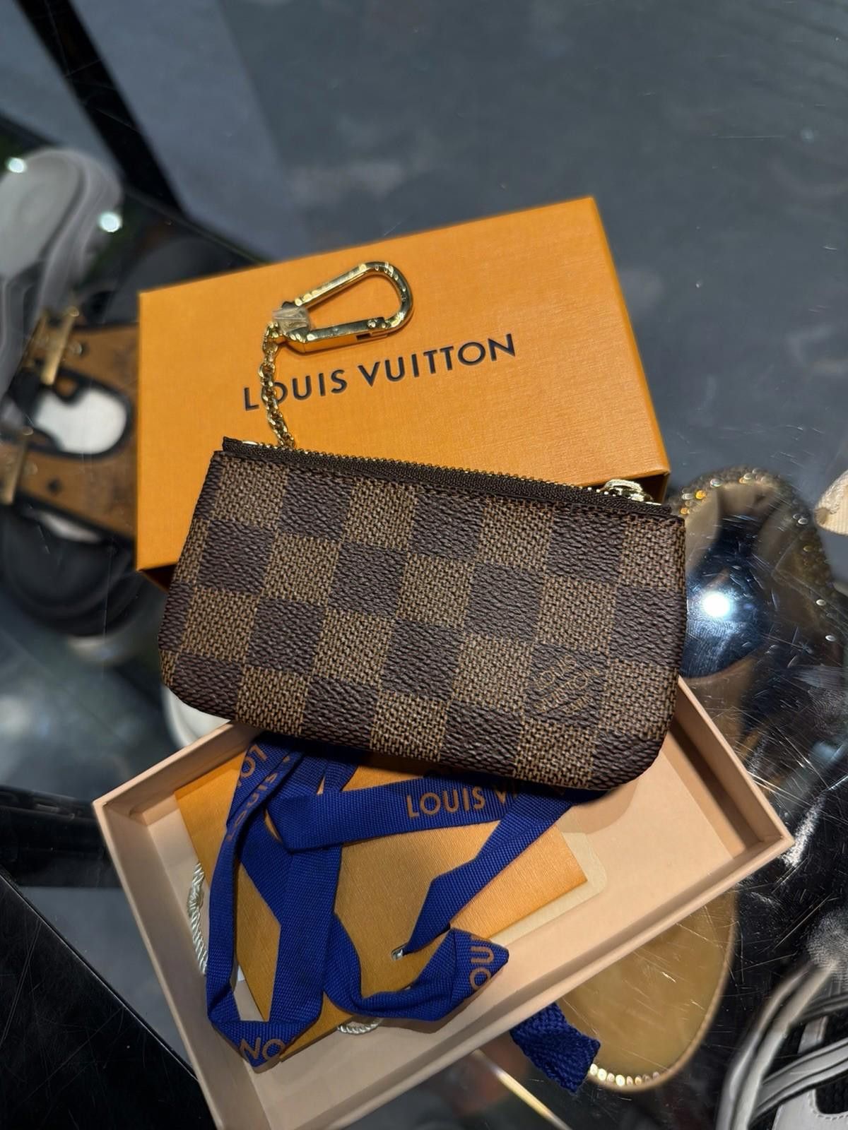 Louis Vuitton Authentic Louis Vuitton Monogram Coin Purse Key Case Real Size ONE SIZE - 4 Thumbnail