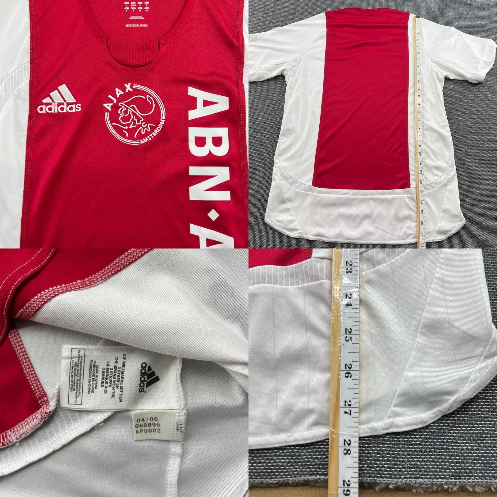 Adidas adidas Ajax Amsterdam 2006 2007 Home Football Jersey Mens S Short Sleeve Multicolor Polyester Recreational Athletic Jersey Mens Size US S / EU 44-46 / 1 - 8 Thumbnail