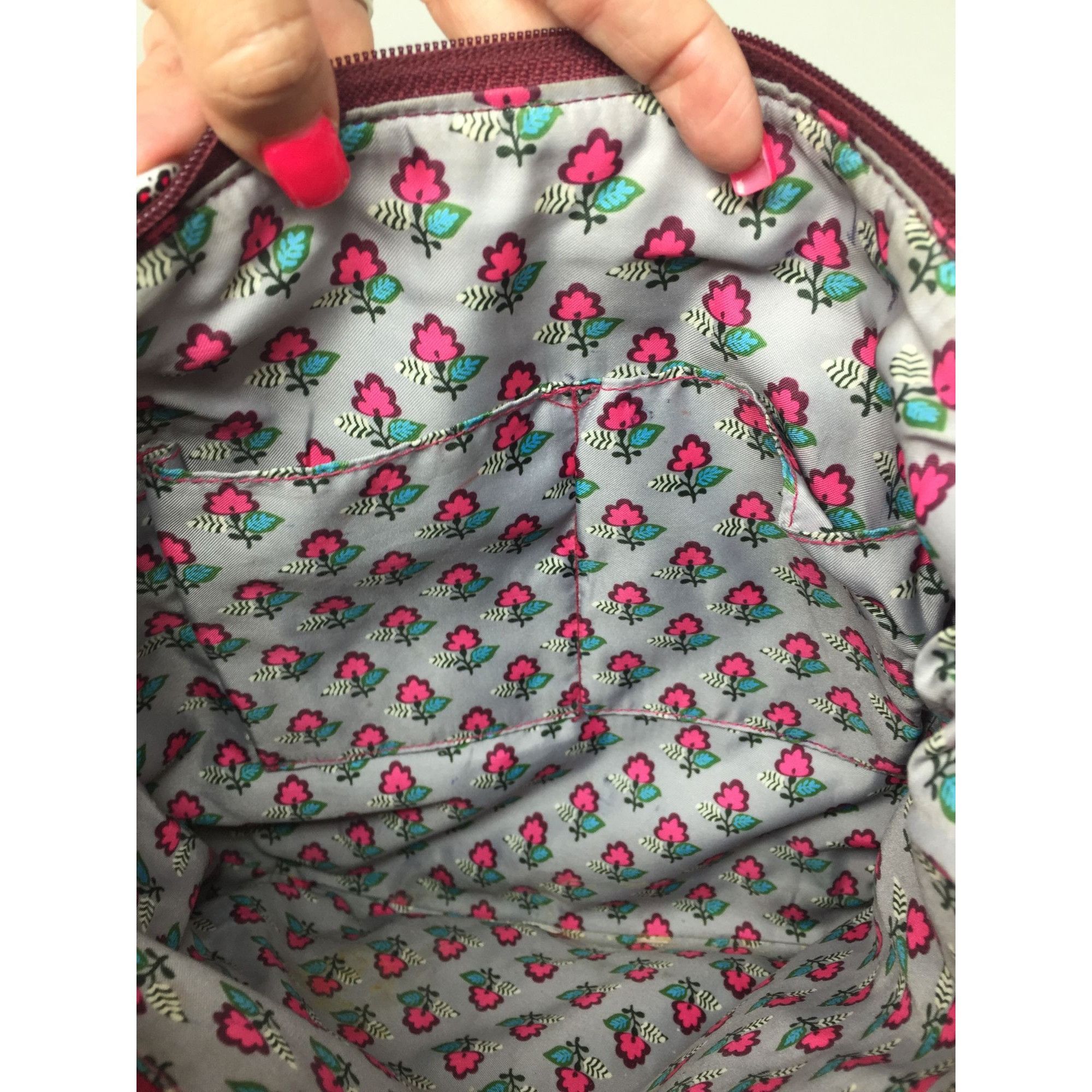 Vera Bradley Women's Vera Bradley Bordeaux Blooms Crossbody Quilted Purse Size ONE SIZE - 10 Thumbnail