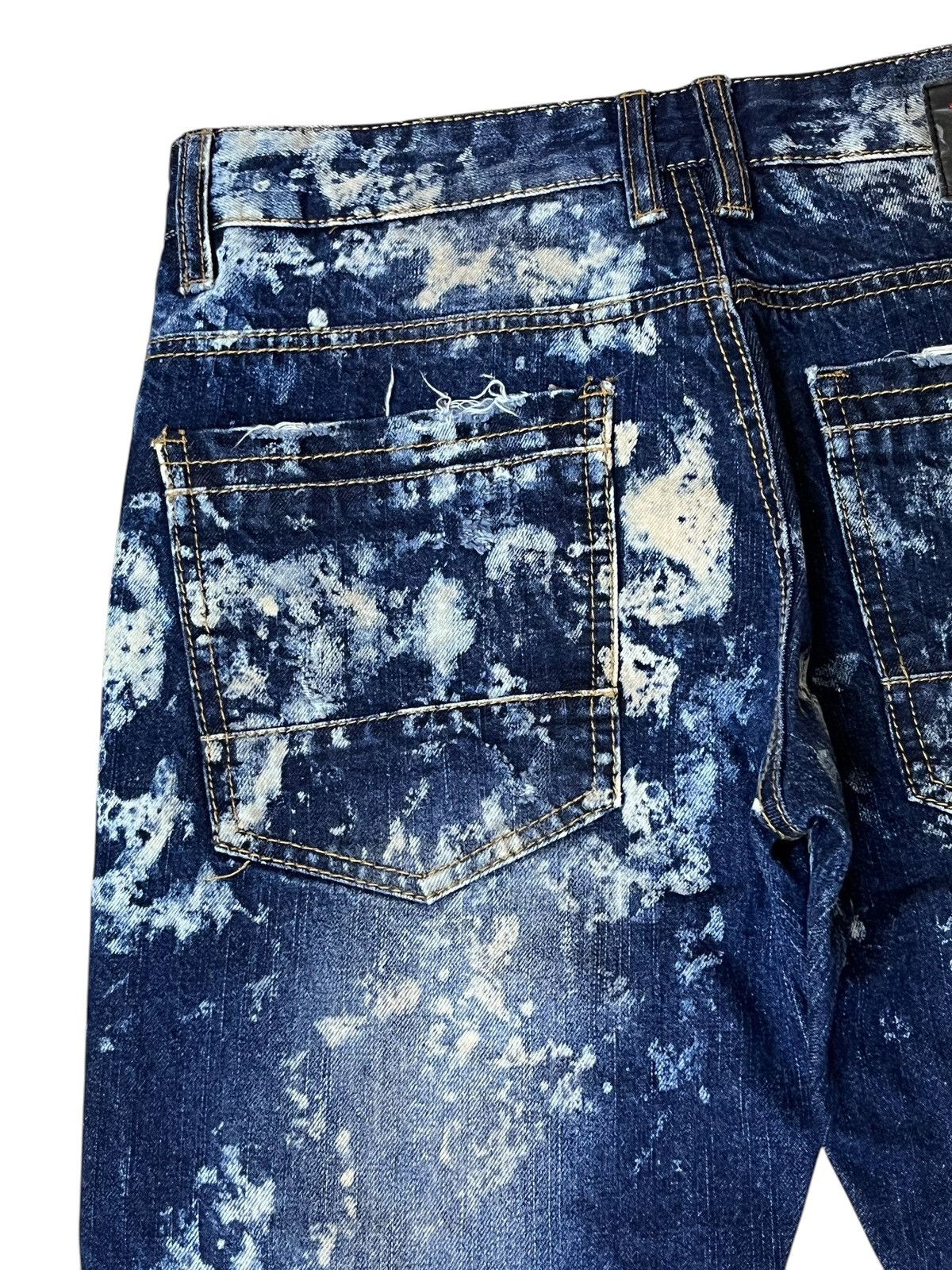 Japanese Brand SICK🔥KROME NEW YORK TYE DYE DISTRESSED STYLE JEANS Size US 31 - 10 Thumbnail