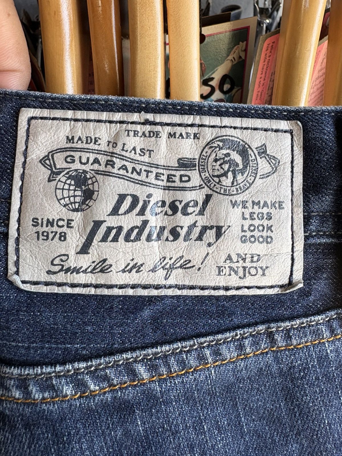 Diesel Diesel Industry Jean 32x32 Denim Blue Navy Regular Straight Size US 32 / EU 48 - 5 Thumbnail