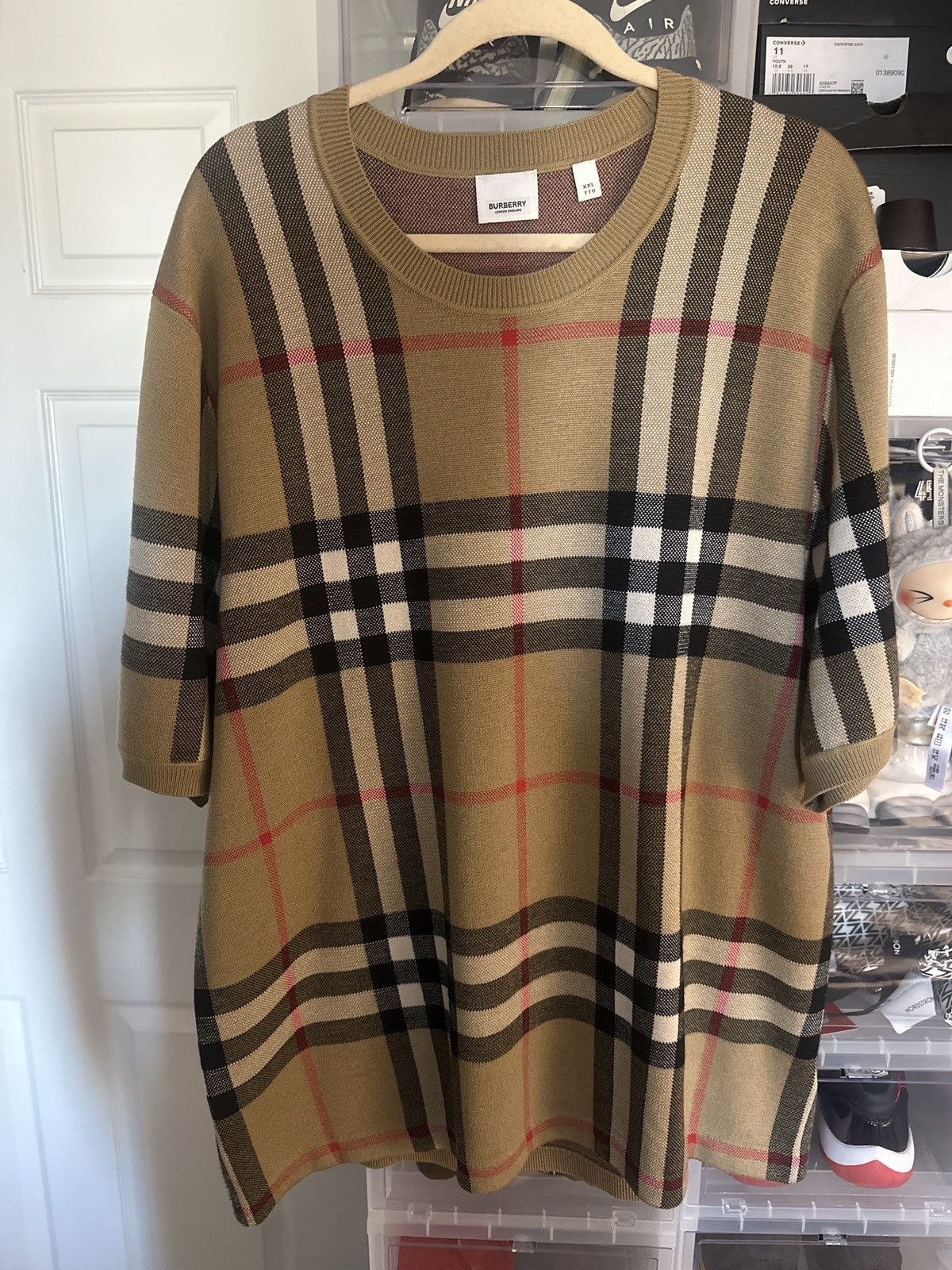 Burberry Burberry Check Silk Wool T-Shirt Size US XXL / EU 58 / 5 - 5 Thumbnail