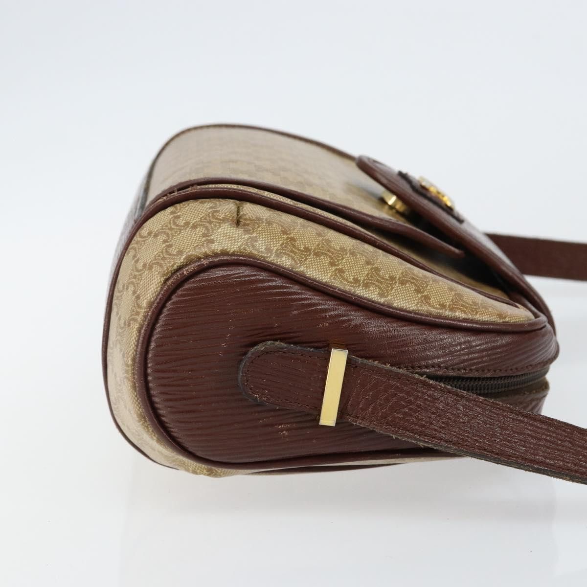 Celine CELINE Macadam Canvas Shoulder Bag Pvc Beige Gold Size ONE SIZE - 4 Thumbnail