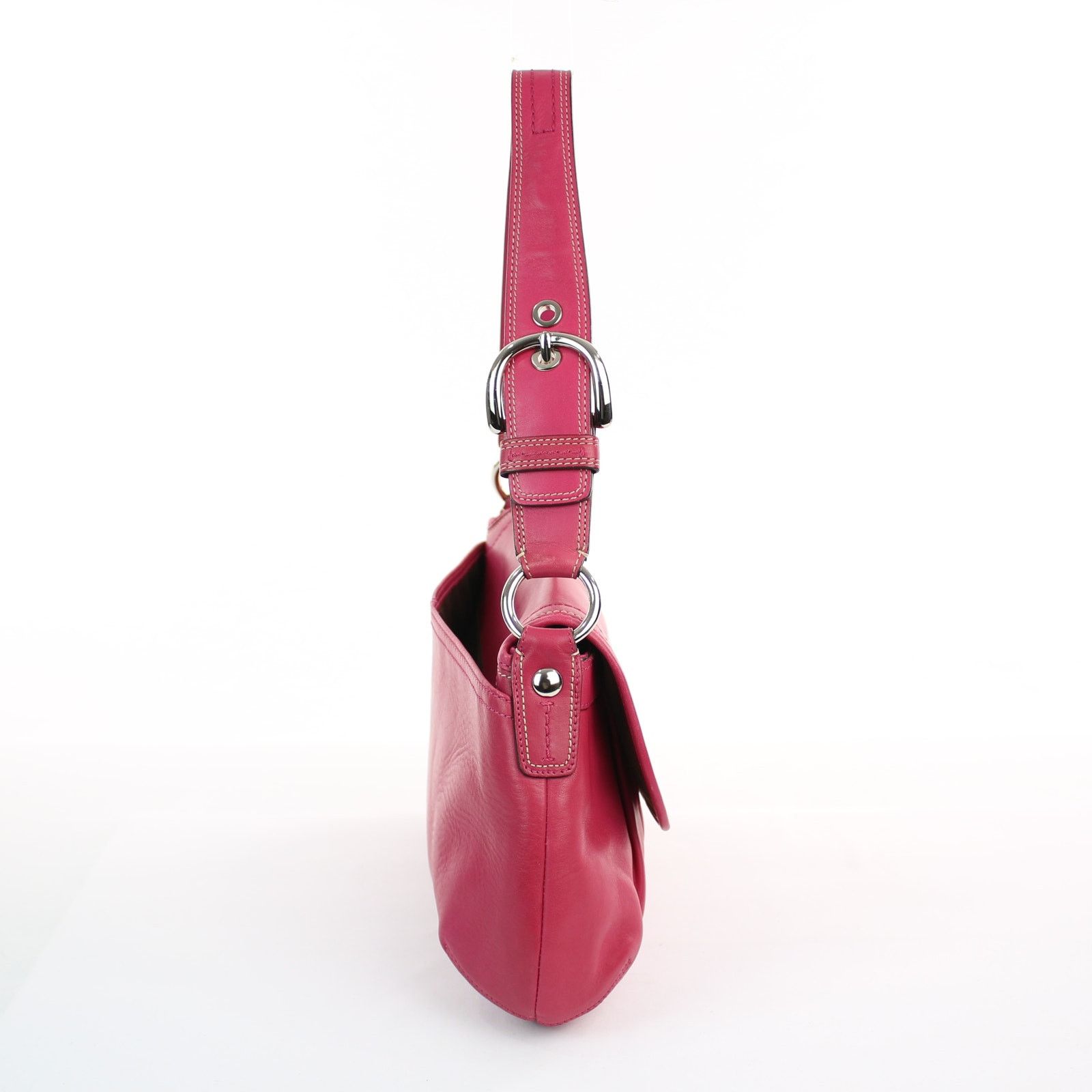 Coach Coach Soho Magenta Leather Hobo Bag Size ONE SIZE - 5 Thumbnail