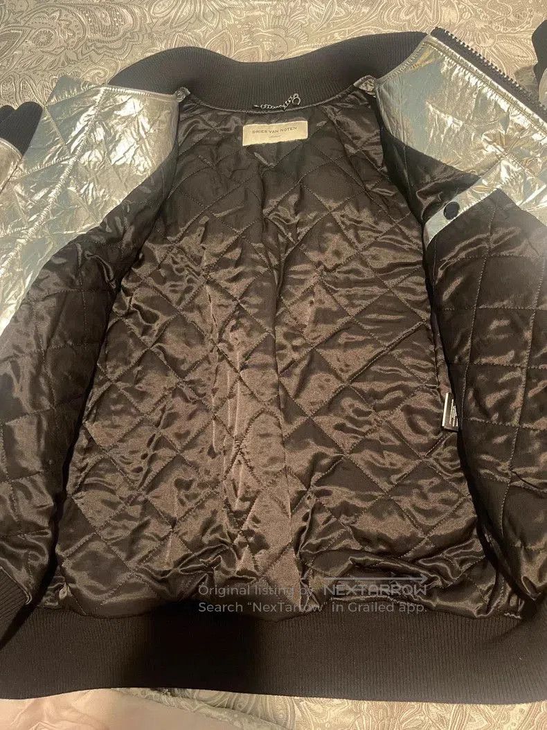 Dries Van Noten Dries Van Noten Silver Bomber Jacket. Size US M / EU 48-50 / 2 - 7 Thumbnail