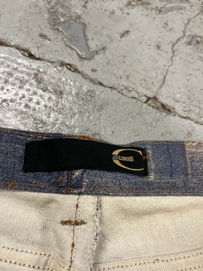 Just Cavalli 2000s Cavalli Trompe L’Œil Denim Effect Pants Size US 30 / EU 46 - 12 Thumbnail