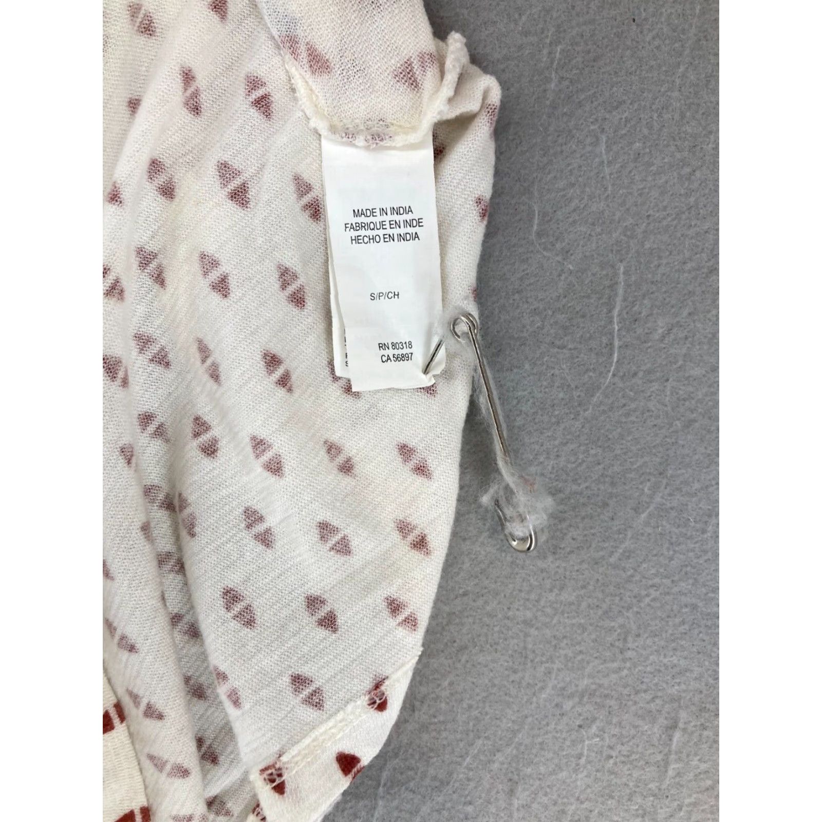 Lucky Brand Lucky Brand TShirt Womens Small Geometric Multicolor 3/4 Sleeve Scoop Neck Flutter Crew Casual Bohemian Cotton Blend Shirt Womens Small Size S / US 4 / IT 40 - 5 Thumbnail