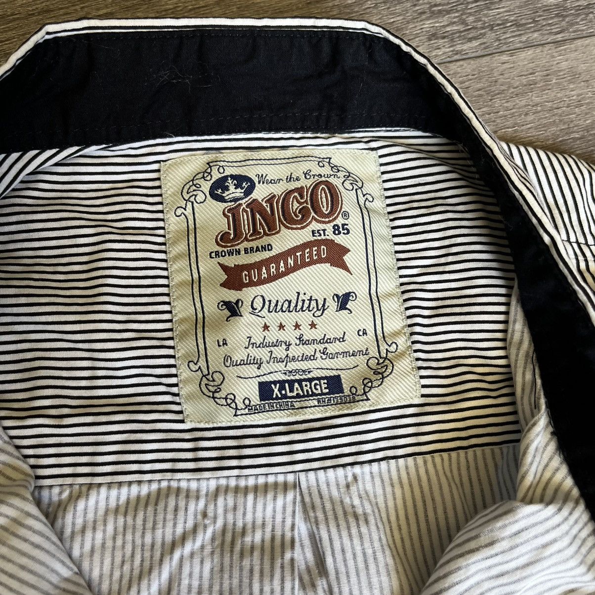 JNCO Vintage 90s JNCO Jeans Vertical Stripe Skate Button Up Shirt Size US XL / EU 56 / 4 - 6 Thumbnail