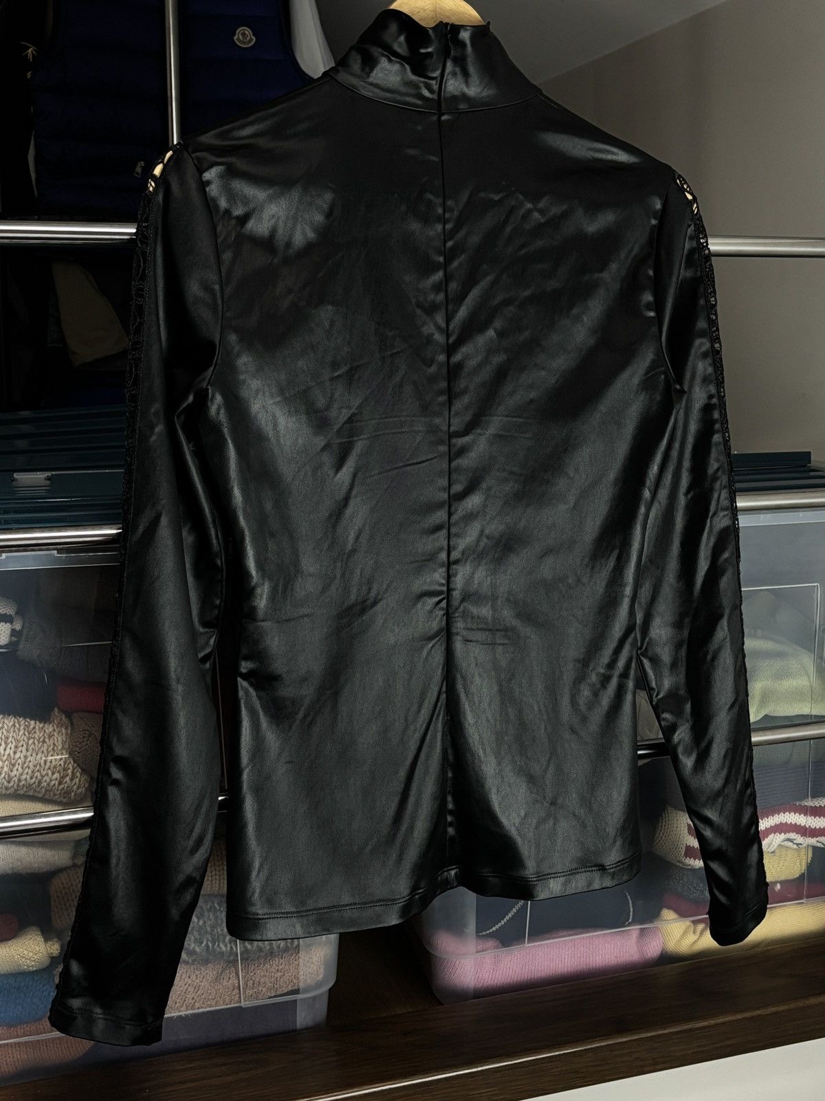 Givenchy Givenchy Leather-Look Top With Lace Details Designer Rare Size S / US 4 / IT 40 - 6 Thumbnail