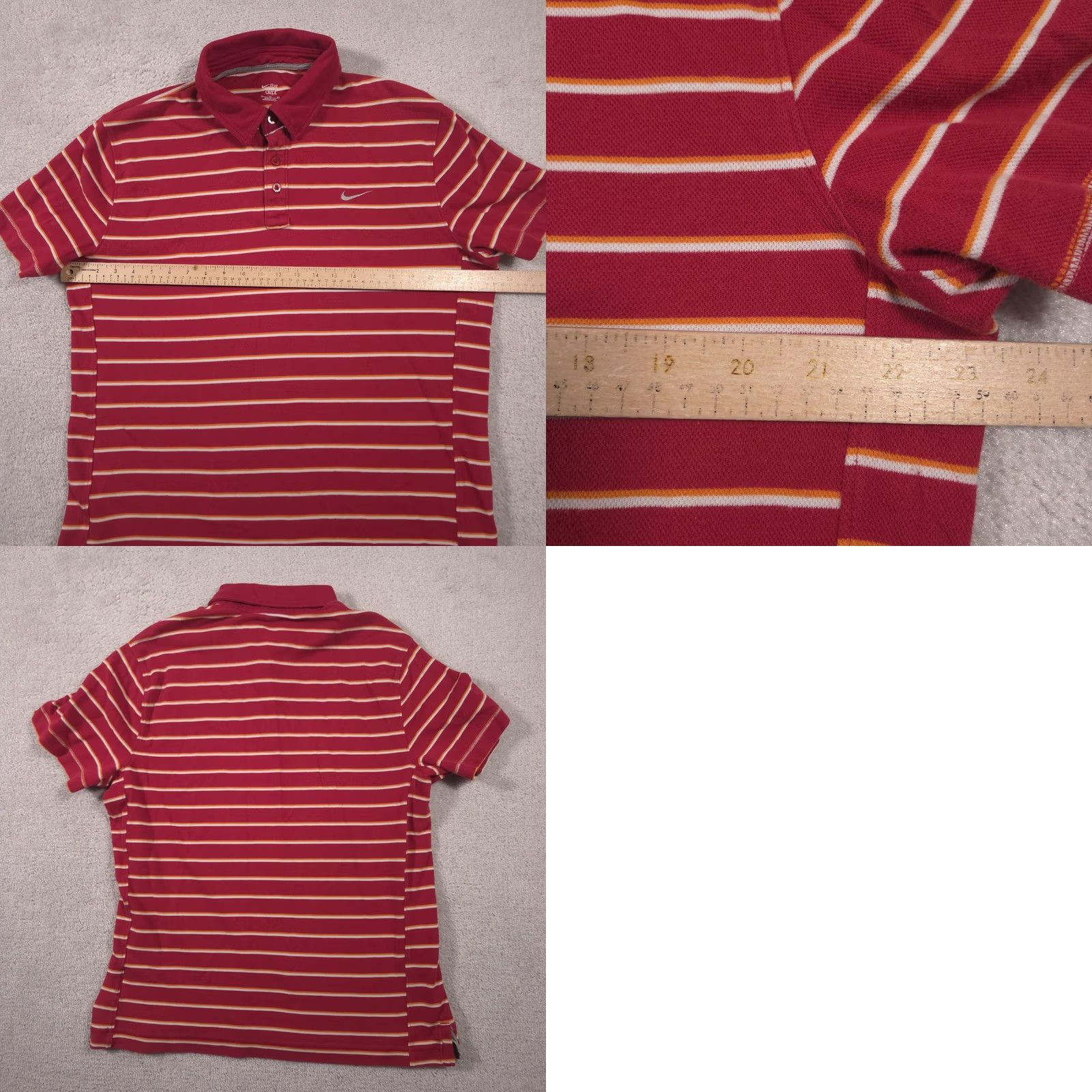 Nike Nike Polo Shirt Mens XL Red Striped The Athletic Dept. Casual Athletic Top Size US XL / EU 56 / 4 - 8 Thumbnail