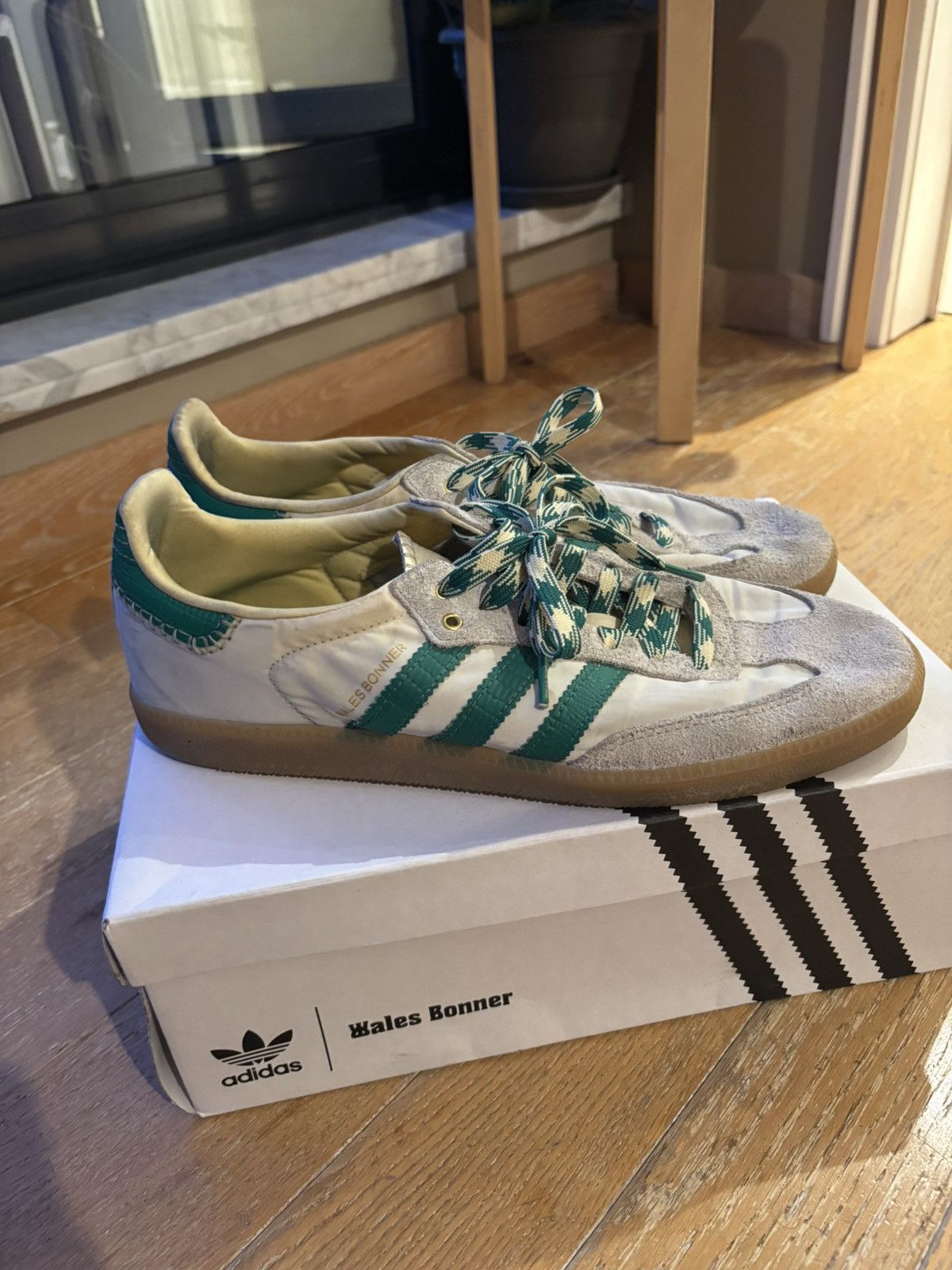 Adidas × Wales Bonner Adidas Samba Wales Bonner White/Green Size US 11.5 / EU 44-45 - 3 Thumbnail