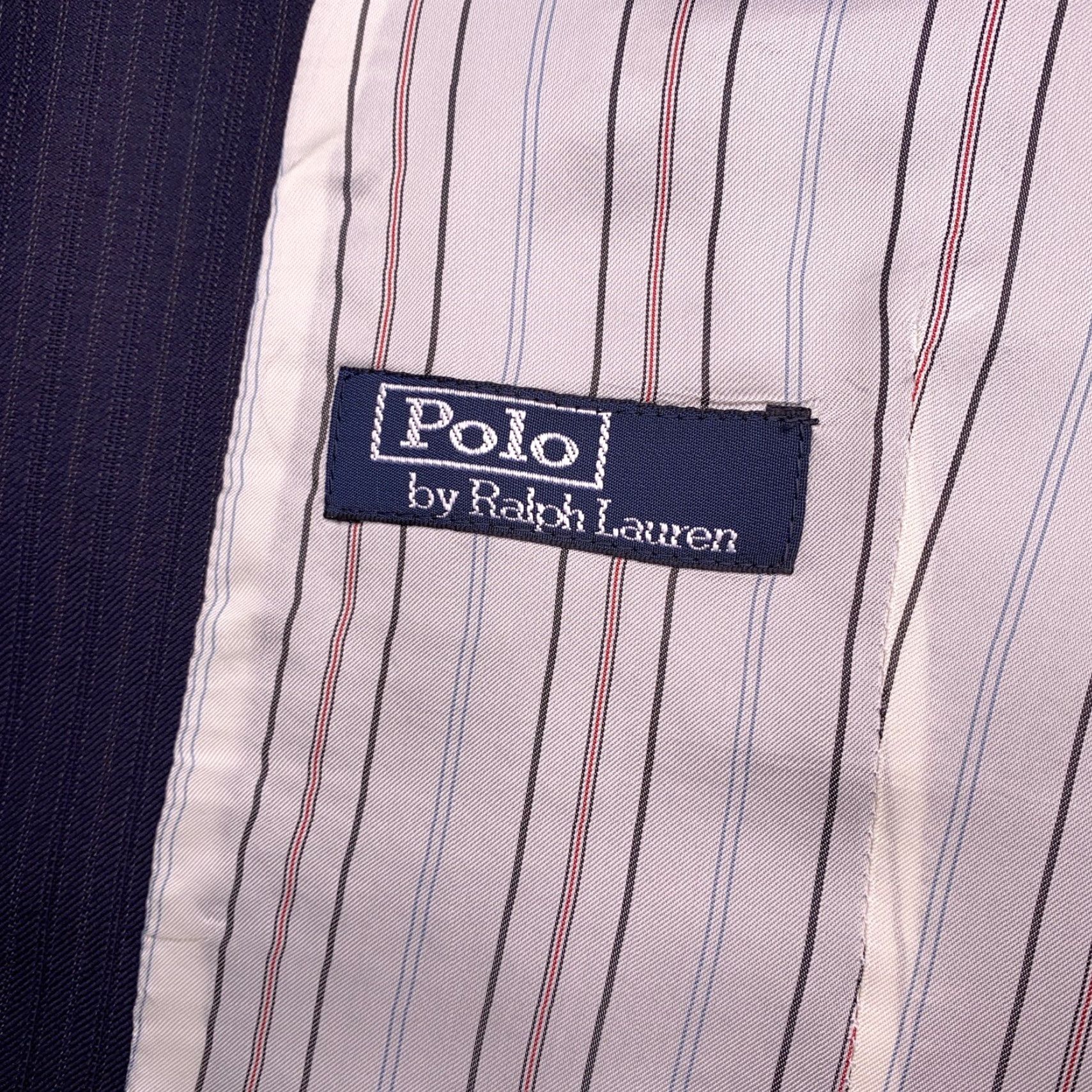 Polo Ralph Lauren Polo Ralph Lauren Suit Lapel Vest Mens 44 Long Navy Blue Striped Wool Size US XXL / EU 58 / 5 - 4 Thumbnail