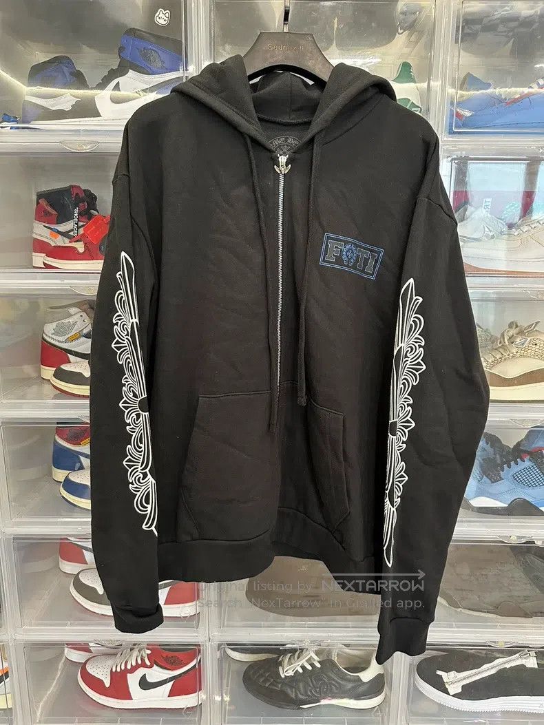 Chrome Hearts CHROME HEARTS Size L Foti vine flower arm zipper hoodie Size US L / EU 52-54 / 3 - 1 Thumbnail