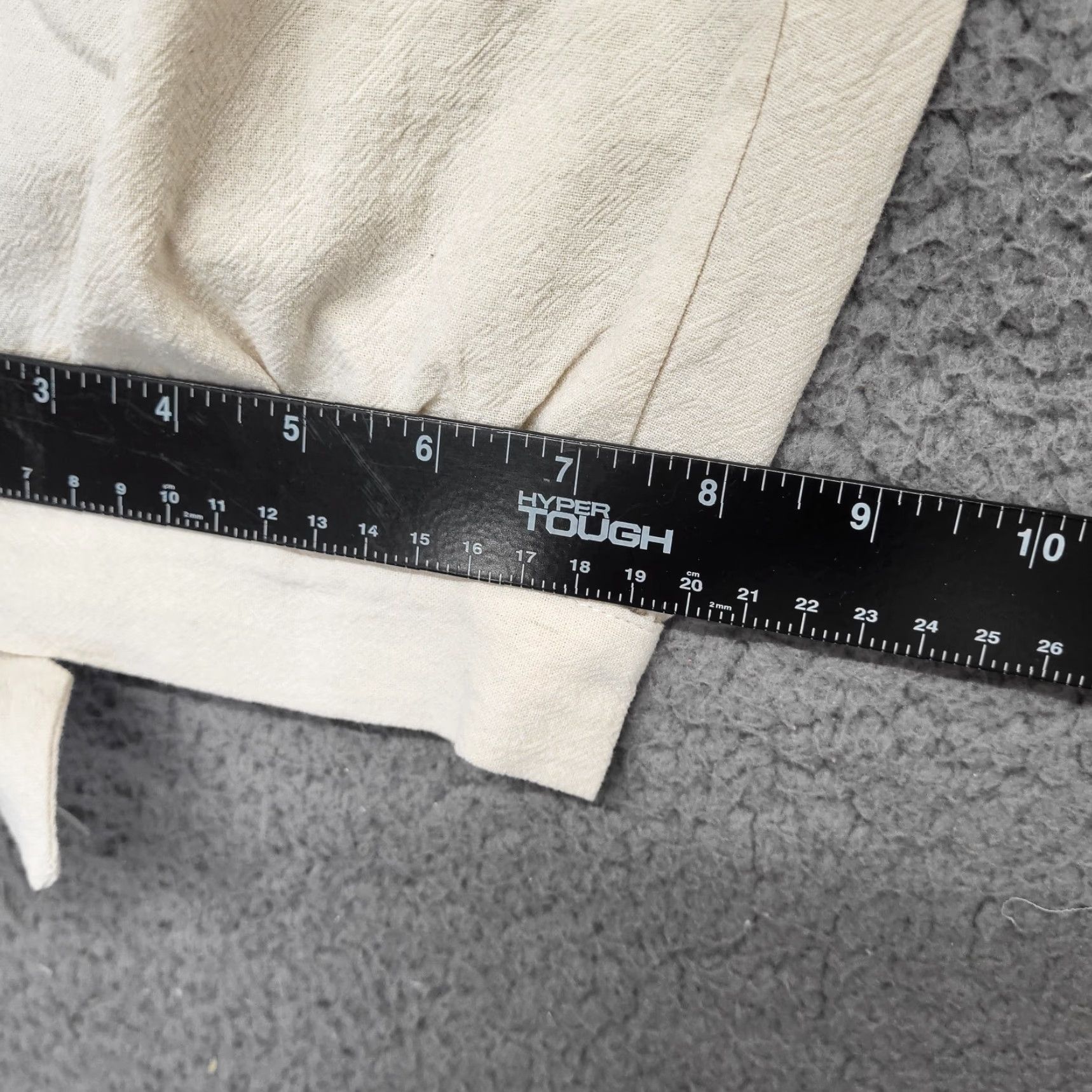 Vintage Capri Length Pants Women's L Ivory Ties at Knees Active Wear Elastic Waist Capris Beach Hiking Golf Dance Driving Lightweight Regular Ladies Womens Size 36" / US 14 / IT 50 - 7 Thumbnail