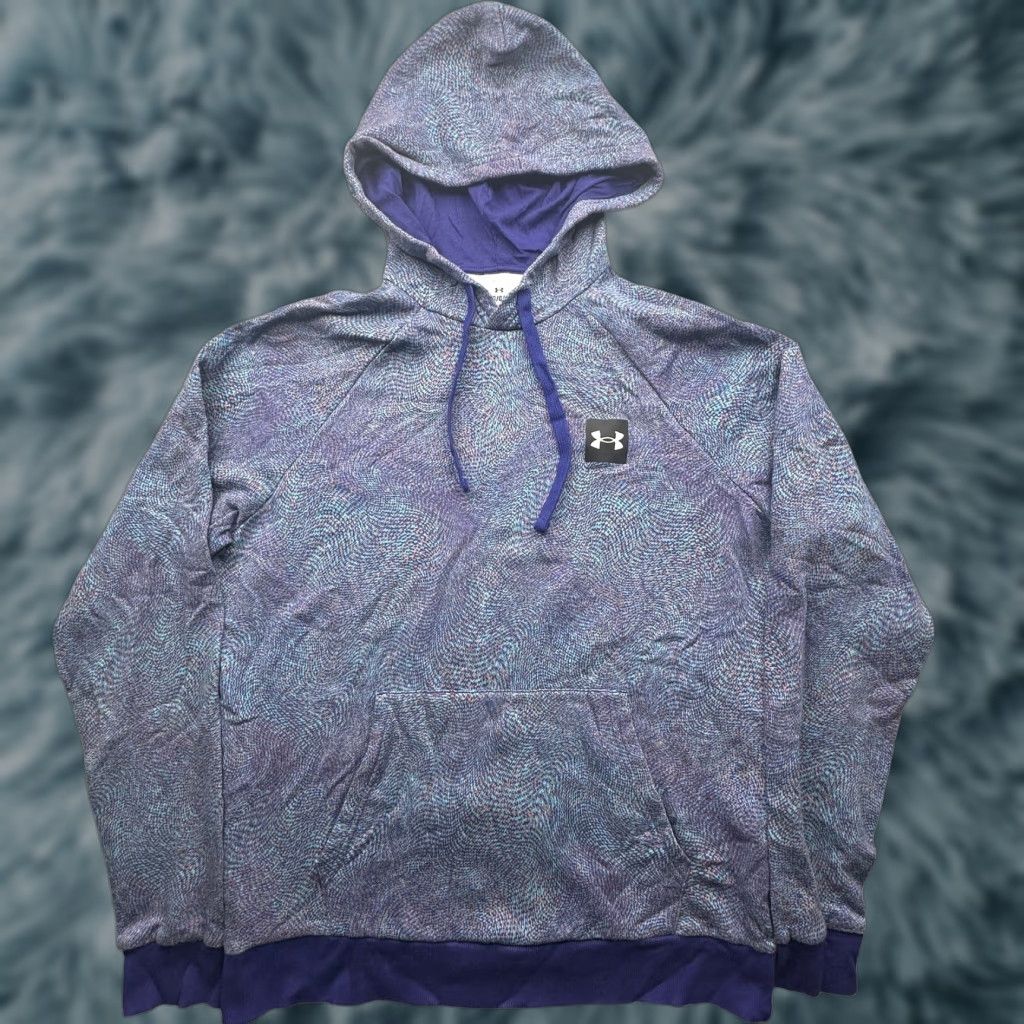 Under Armour Under Armour Rival Fleece Printed Hoodie Sweatshirt Mens Large Purple Drawstring Hoodie Pullover Size US L / EU 52-54 / 3 - 1 Thumbnail