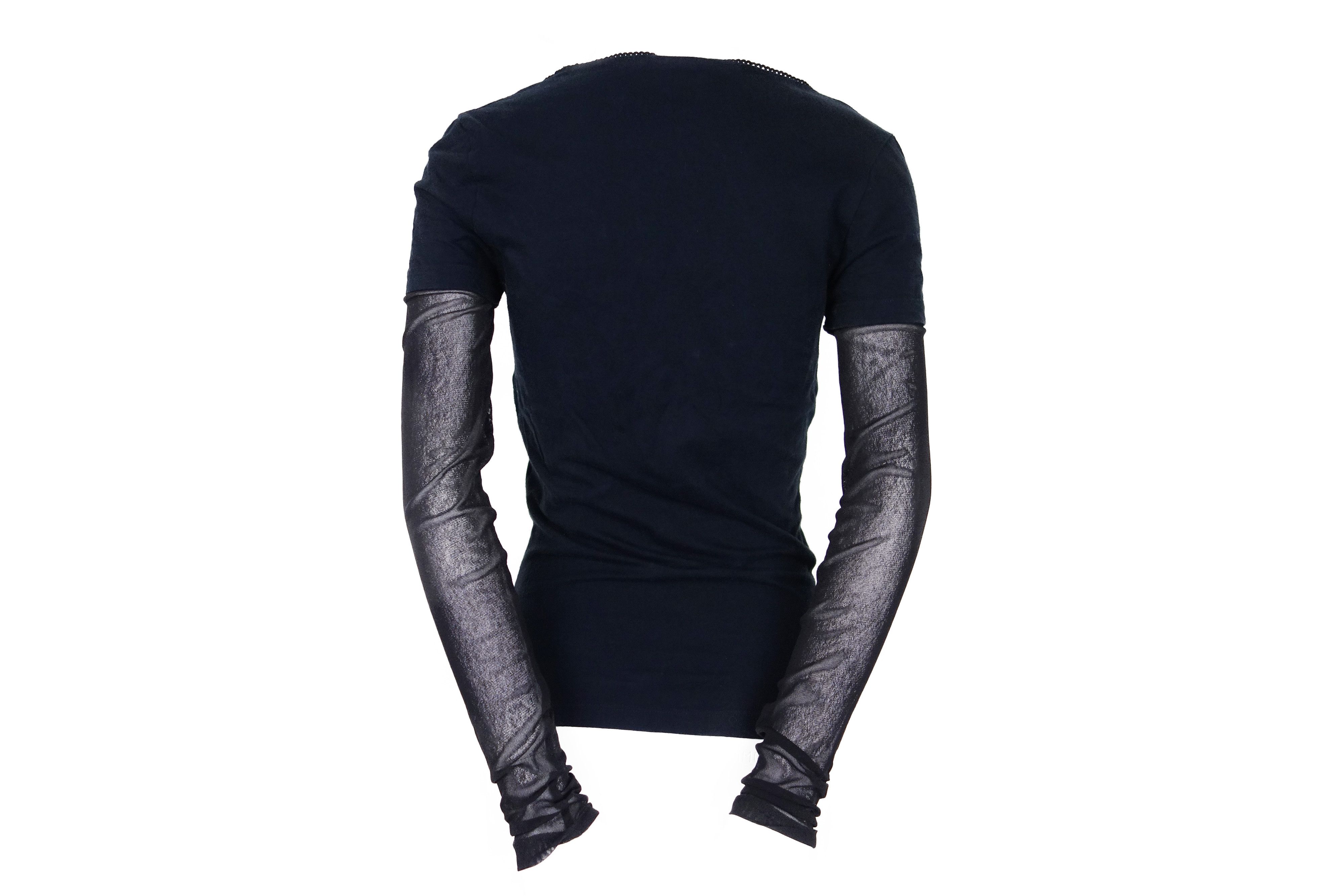 Dolce & Gabbana D&G Dolce and Gabbana T-shirt Top Mesh Lace Print Radio Size S / US 4 / IT 40 - 2 Thumbnail