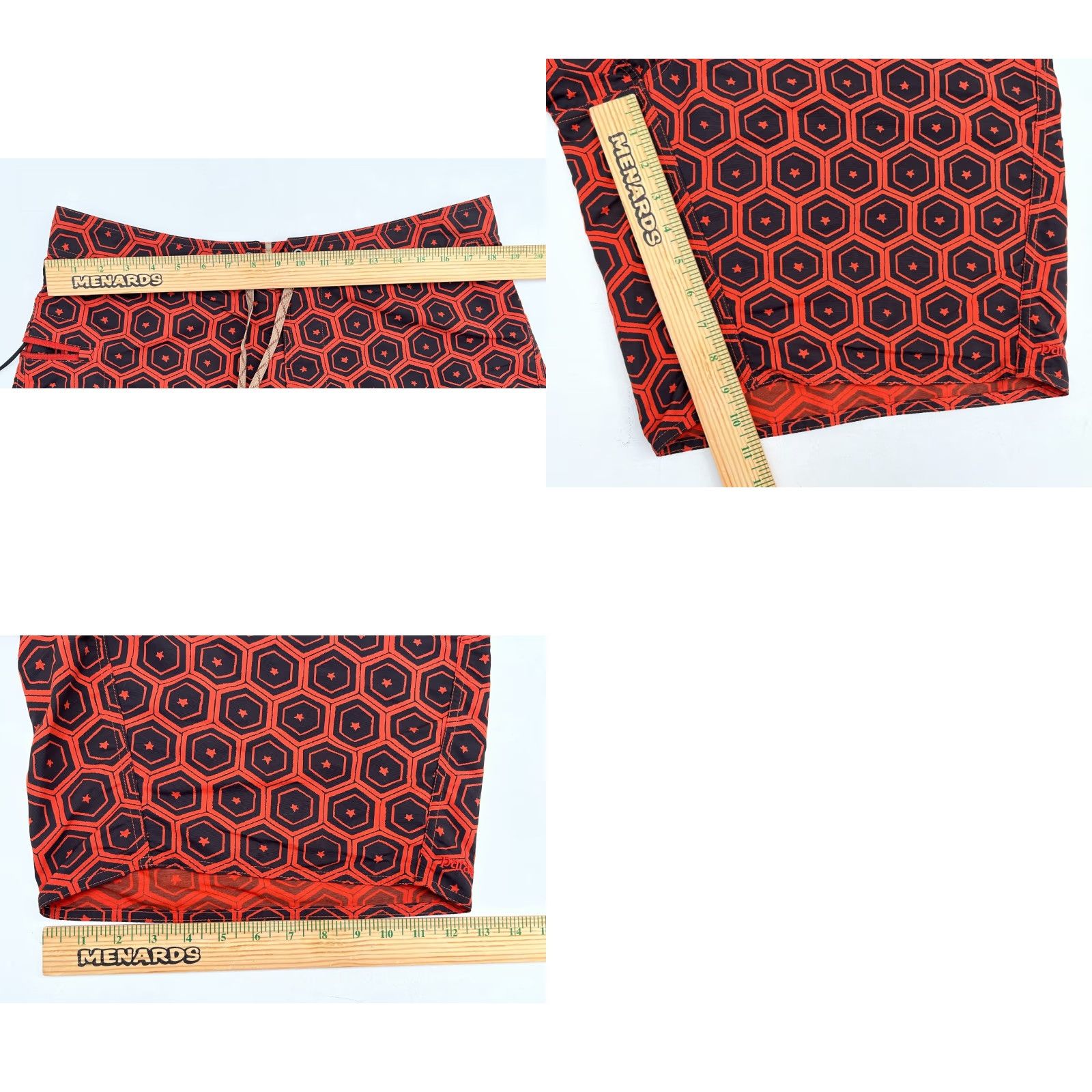 Patagonia Patagonia Men's Wavefarer Board Shorts Geometric Pattern Sz 35 Red Nylon 100% Beach Surfing Drawstring Regular Mens Size US 35 - 8 Thumbnail