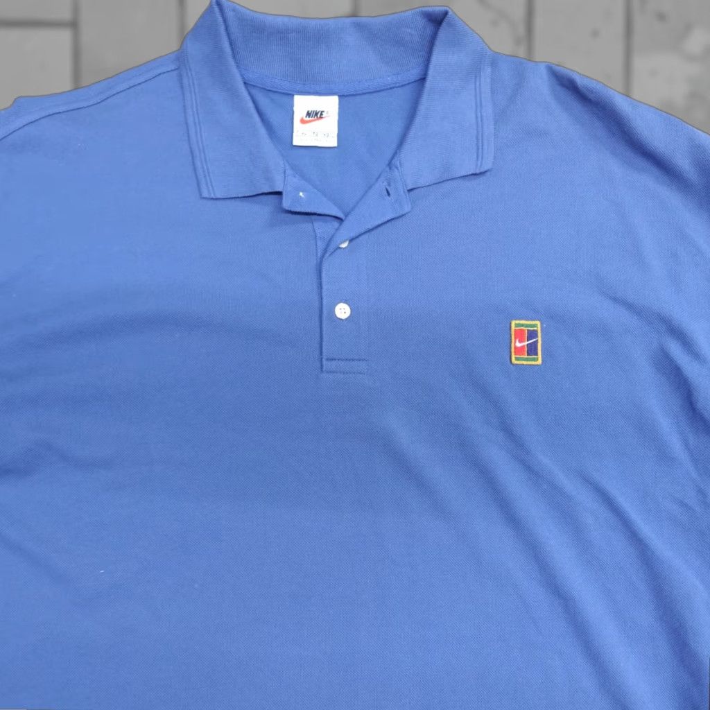 Nike VINTAGE Nike Polo Shirt 2XL Blue Solid Short Sleeve Nike Golf Dri-Fit Men Size US XXL / EU 58 / 5 - 1 Thumbnail