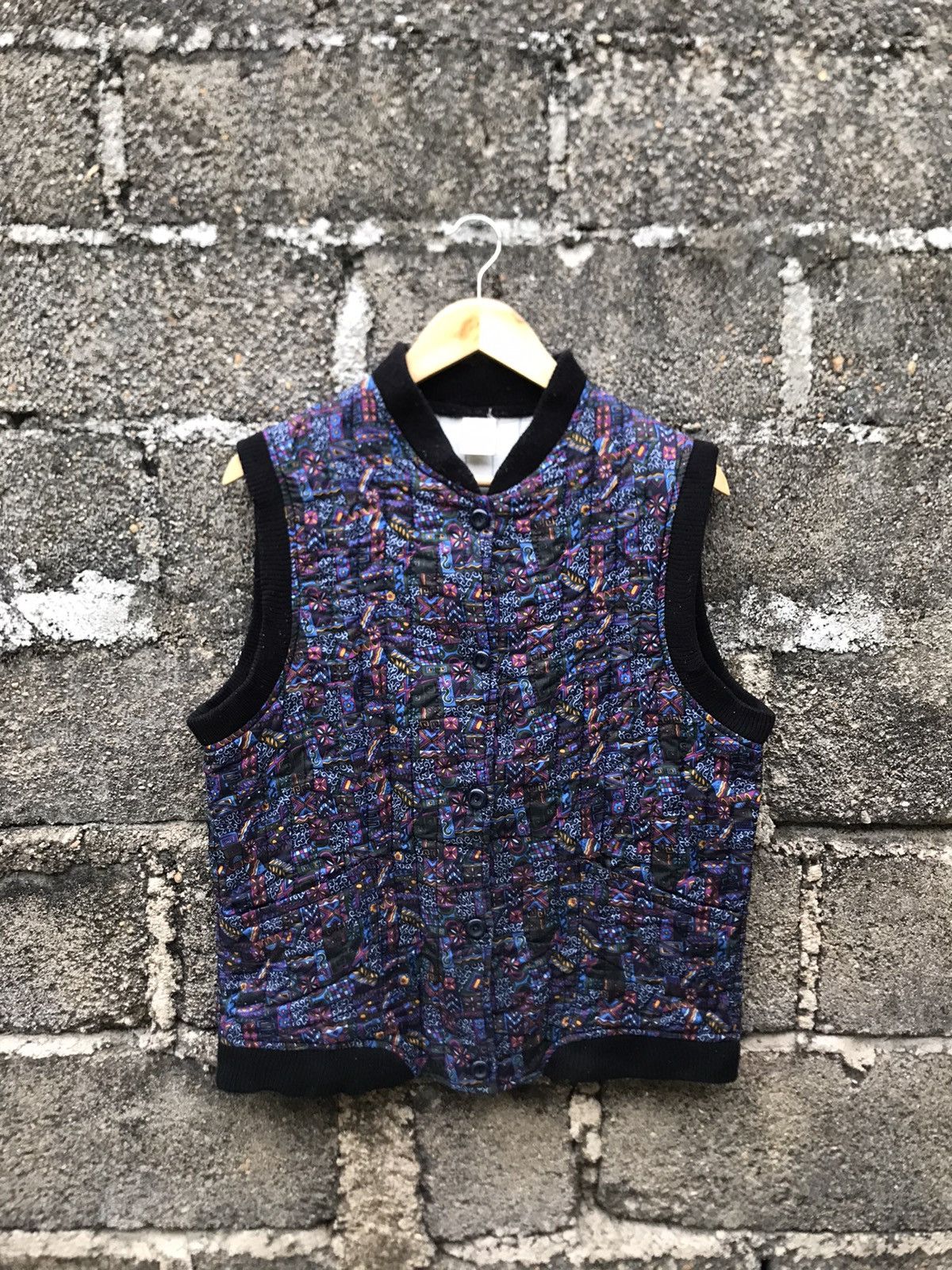 Japanese Brand × Vintage Vintage Ajrakh Block Quilted Vest Size US M / EU 48-50 / 2 - 1 Thumbnail