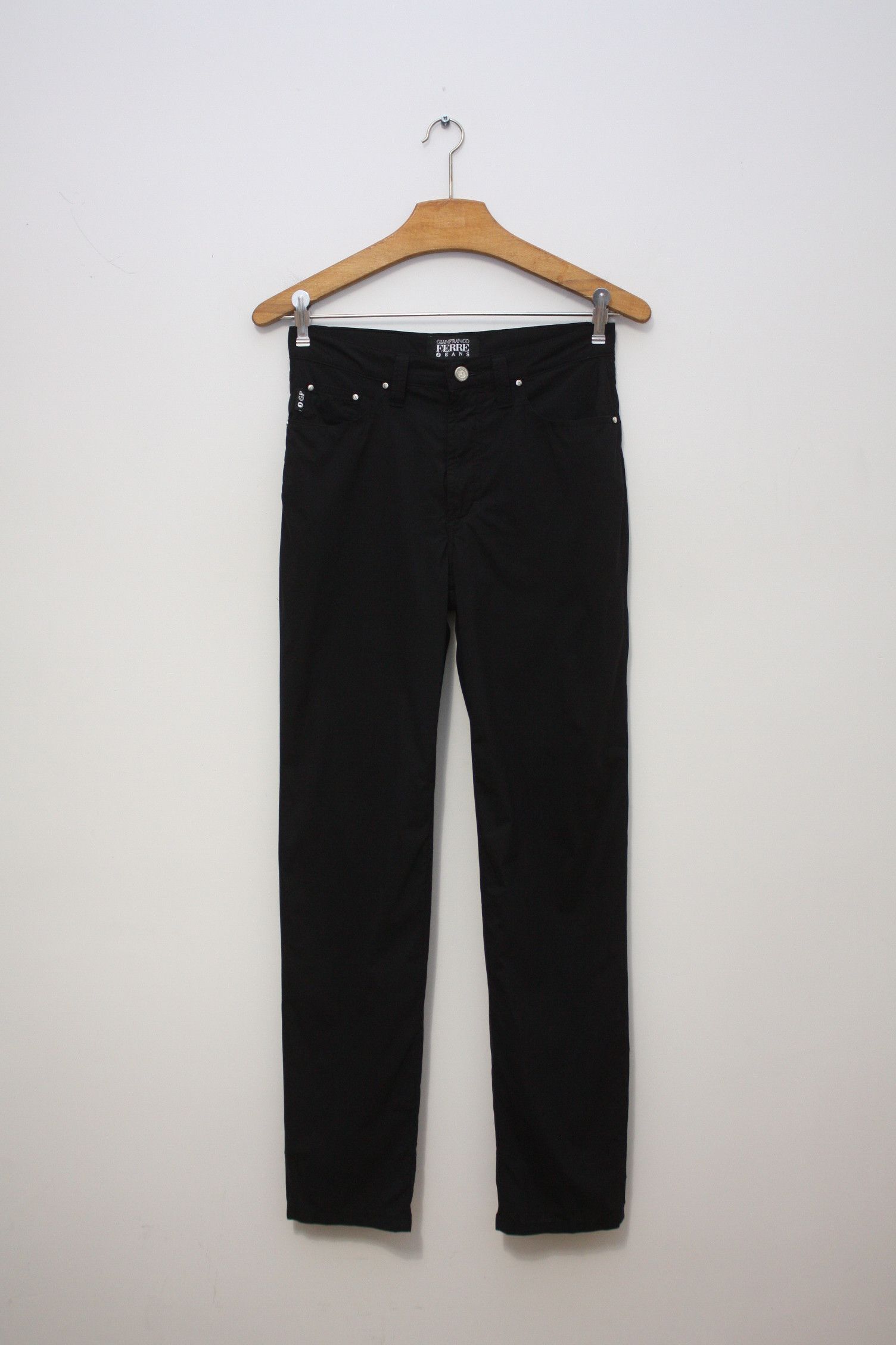 Ferre Gianfranco Ferre Jeans Black Lightweight Stretch Pants 29 Size US 30 / EU 46 - 2 Thumbnail