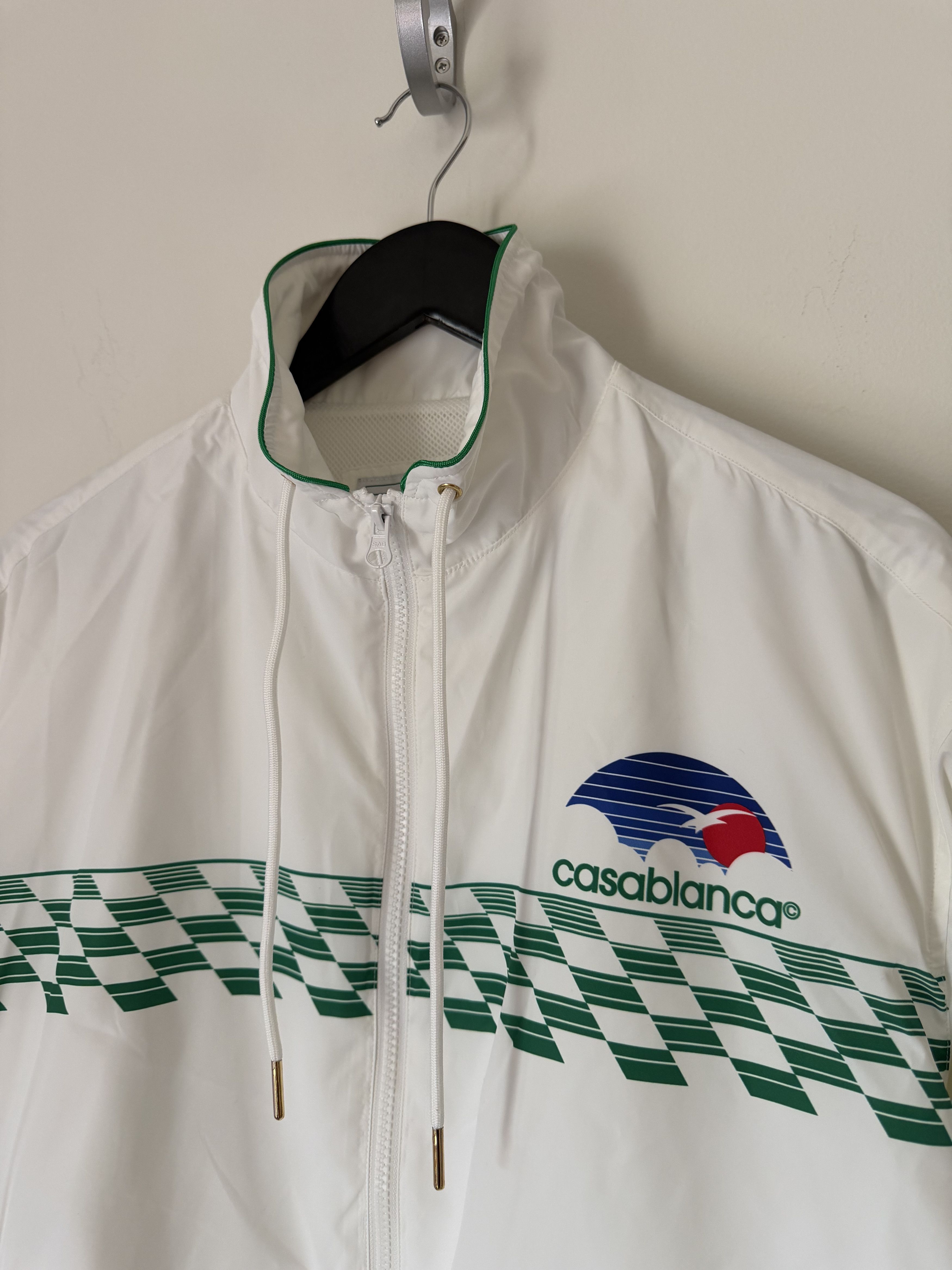 Casablanca Casablanca Tennis Horizon Shell Track Jacket in White Size US L / EU 52-54 / 3 - 2 Thumbnail