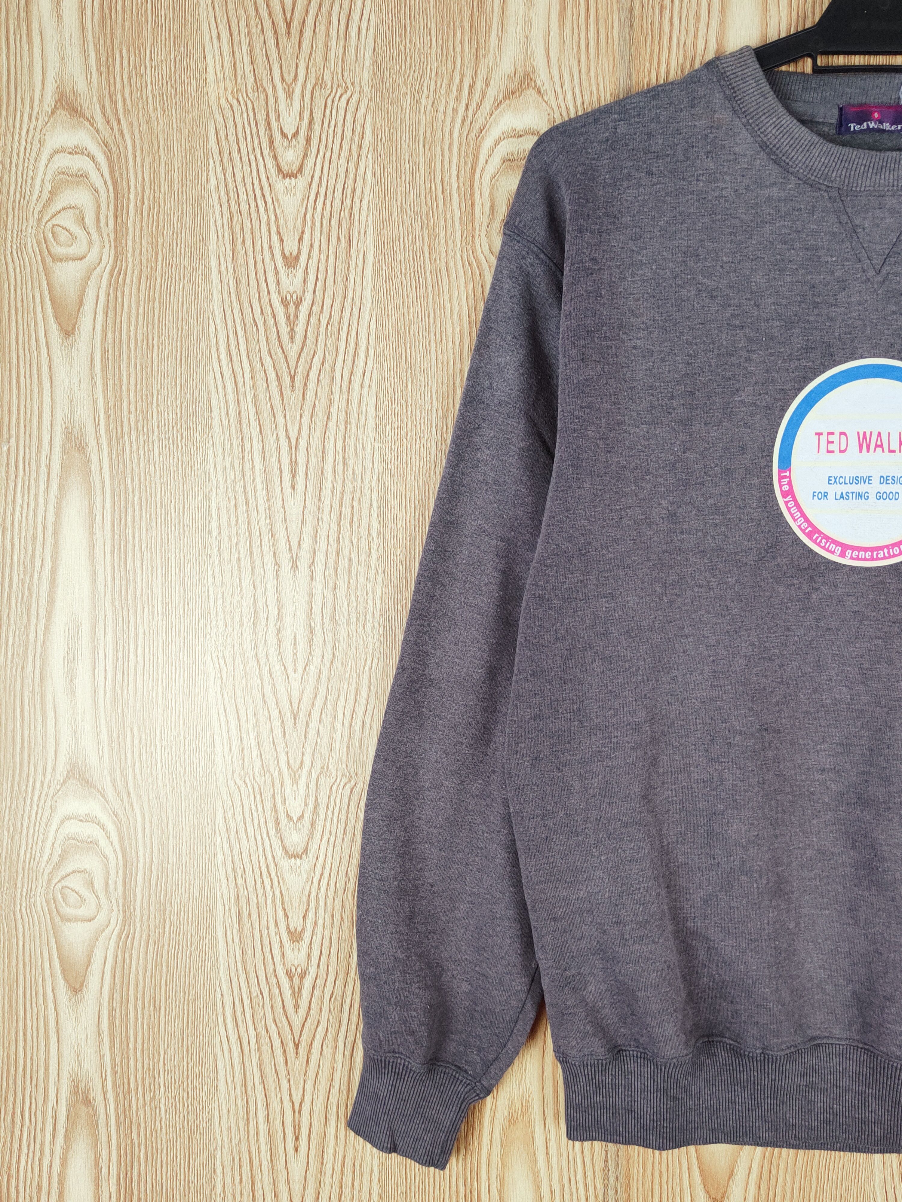 Japanese Brand × Vintage Very rare 🔥Ted Walker Dark Gray Sweatshirts Size US M / EU 48-50 / 2 - 4 Thumbnail