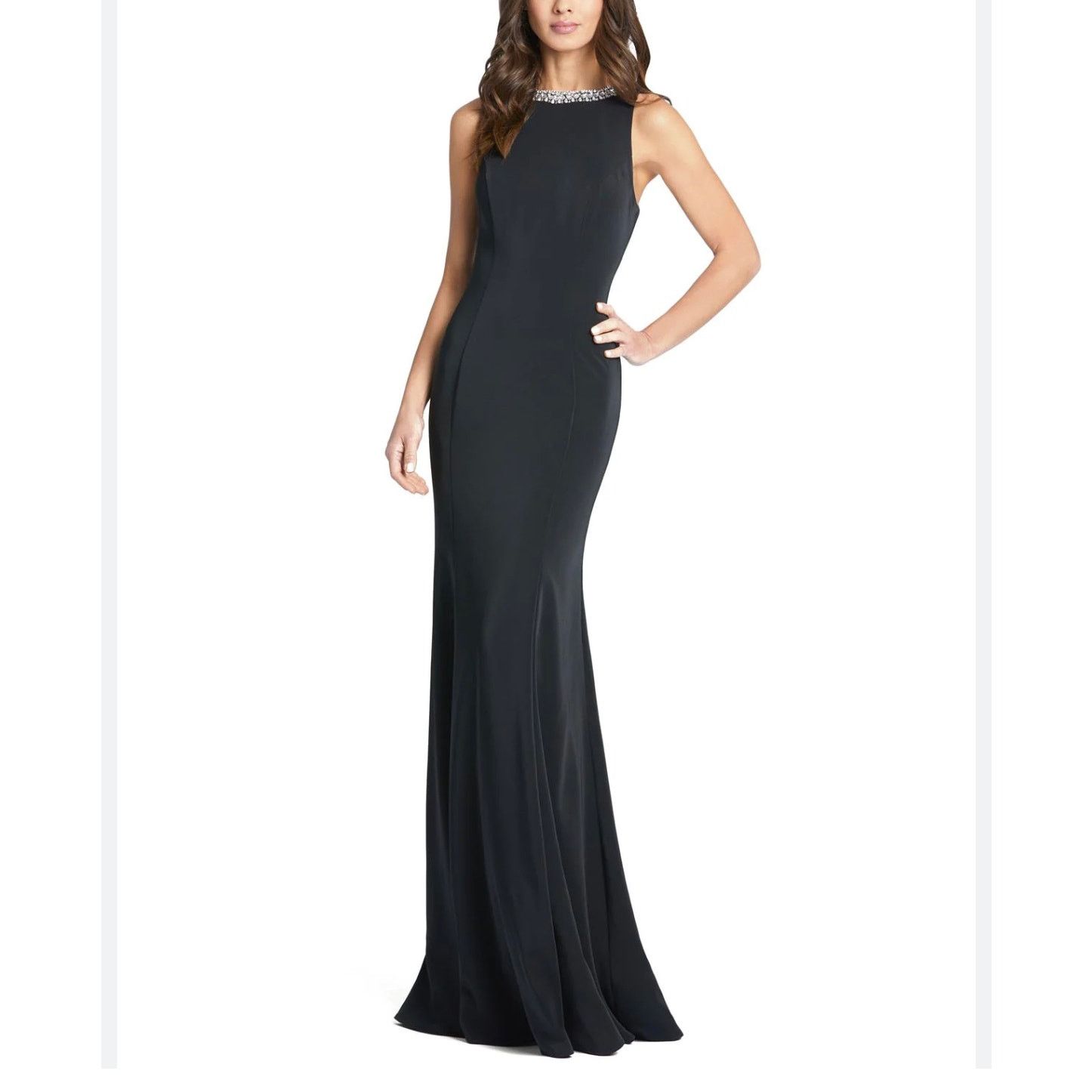 image of Unlisted Ieena Mac Duggal Gown Dress Black Embellished Neckline 12New, Women's (Size XL)